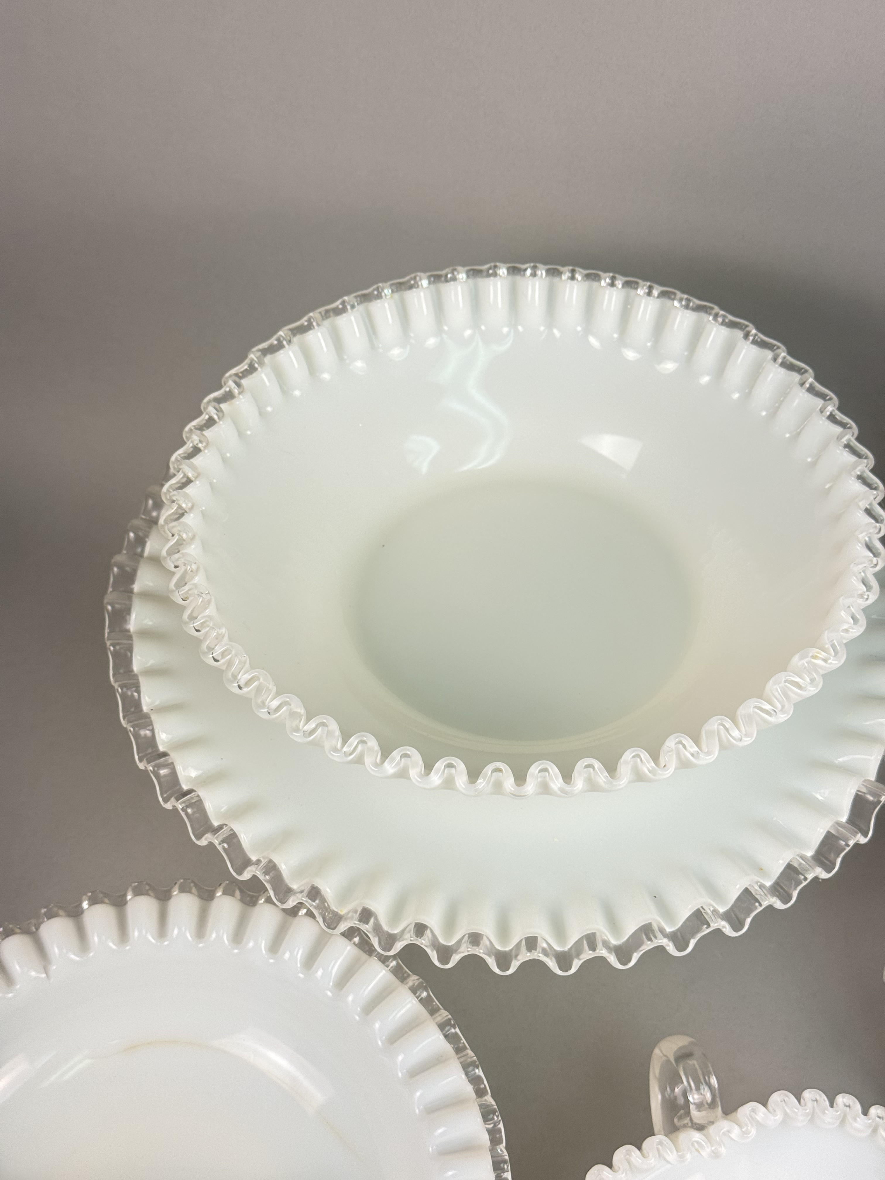 Fenton Silver Crest Milk Glass Collection