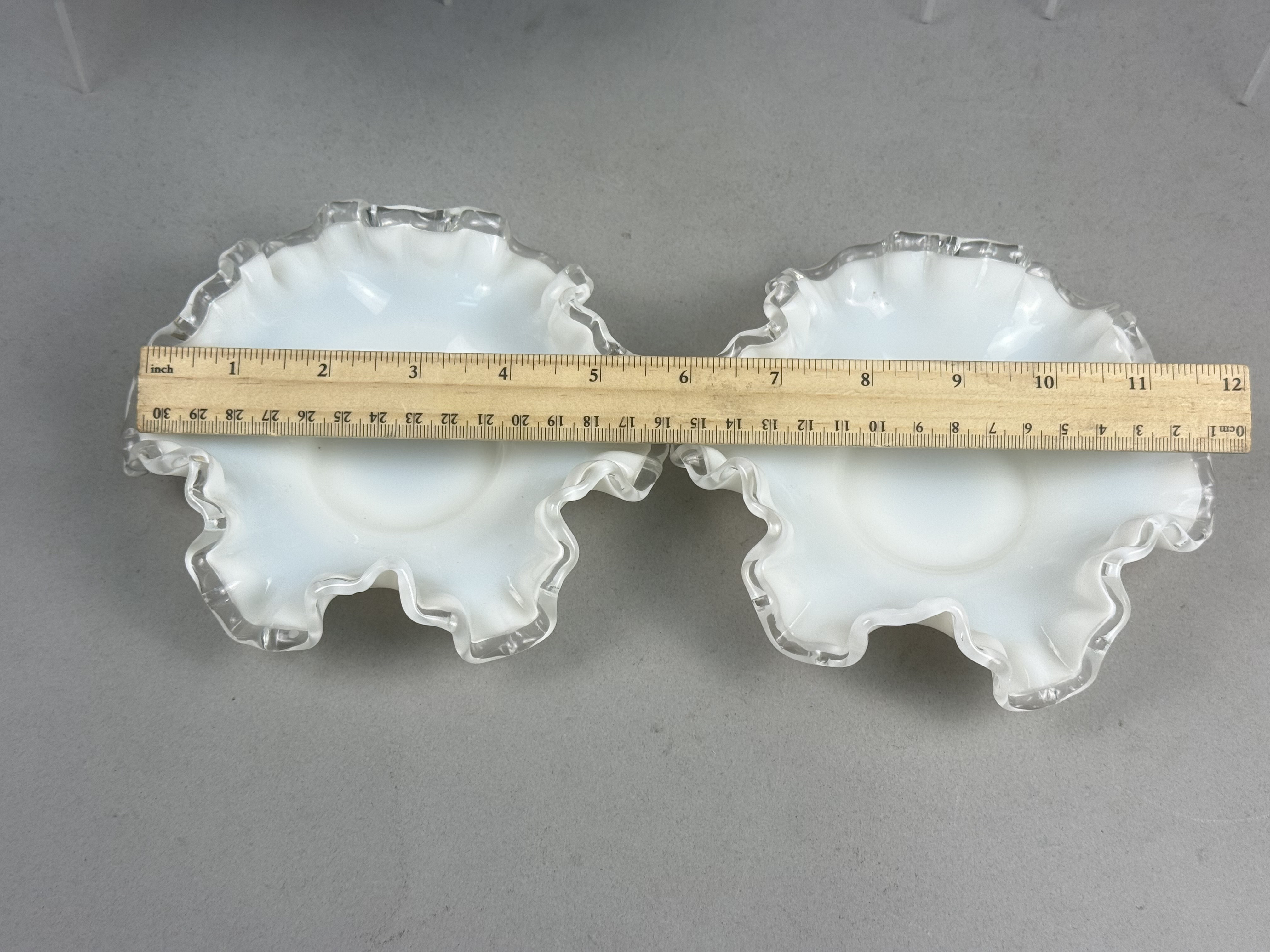 Fenton Silver Crest Milk Glass Set