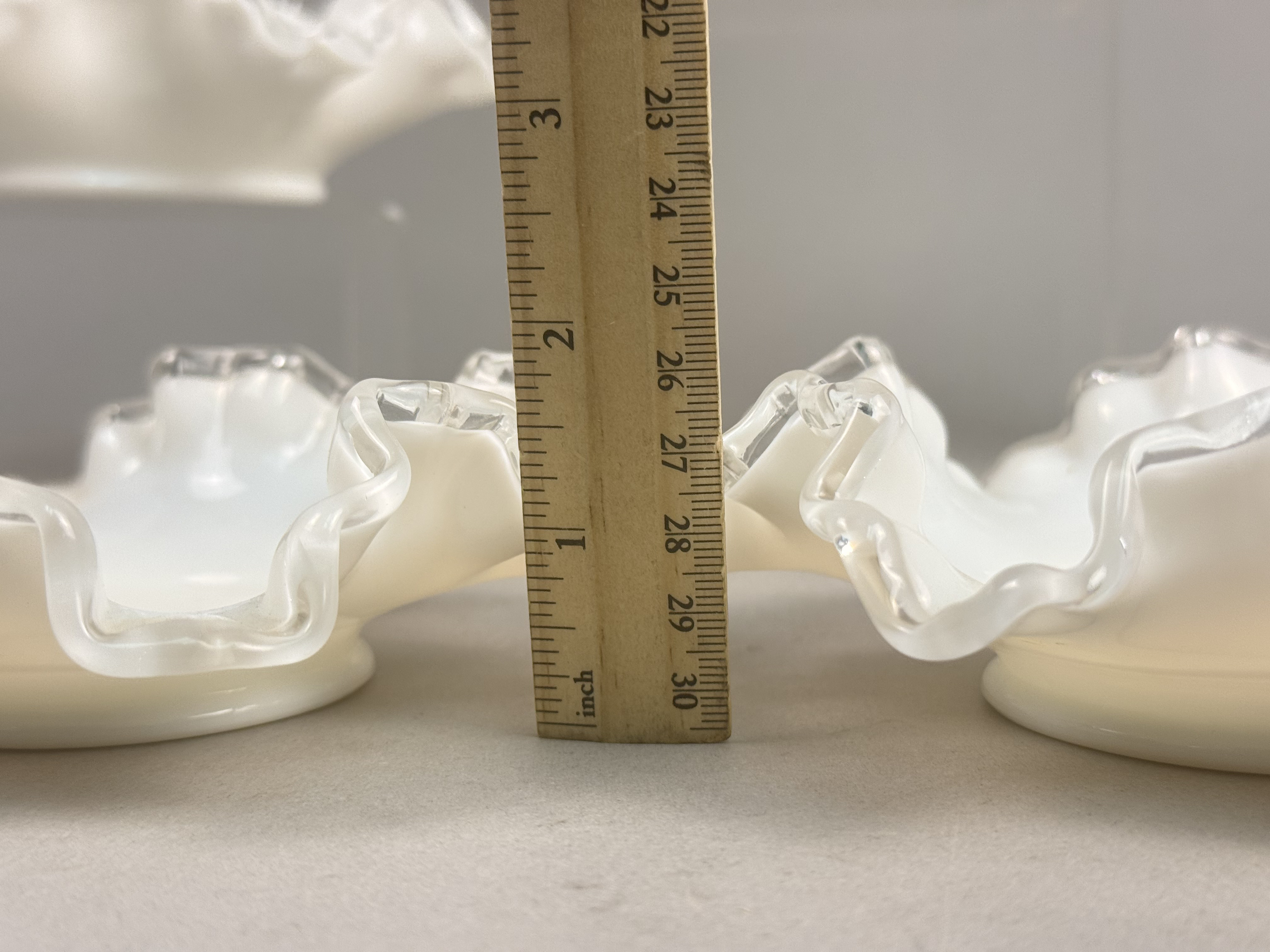 Fenton Silver Crest Milk Glass Set