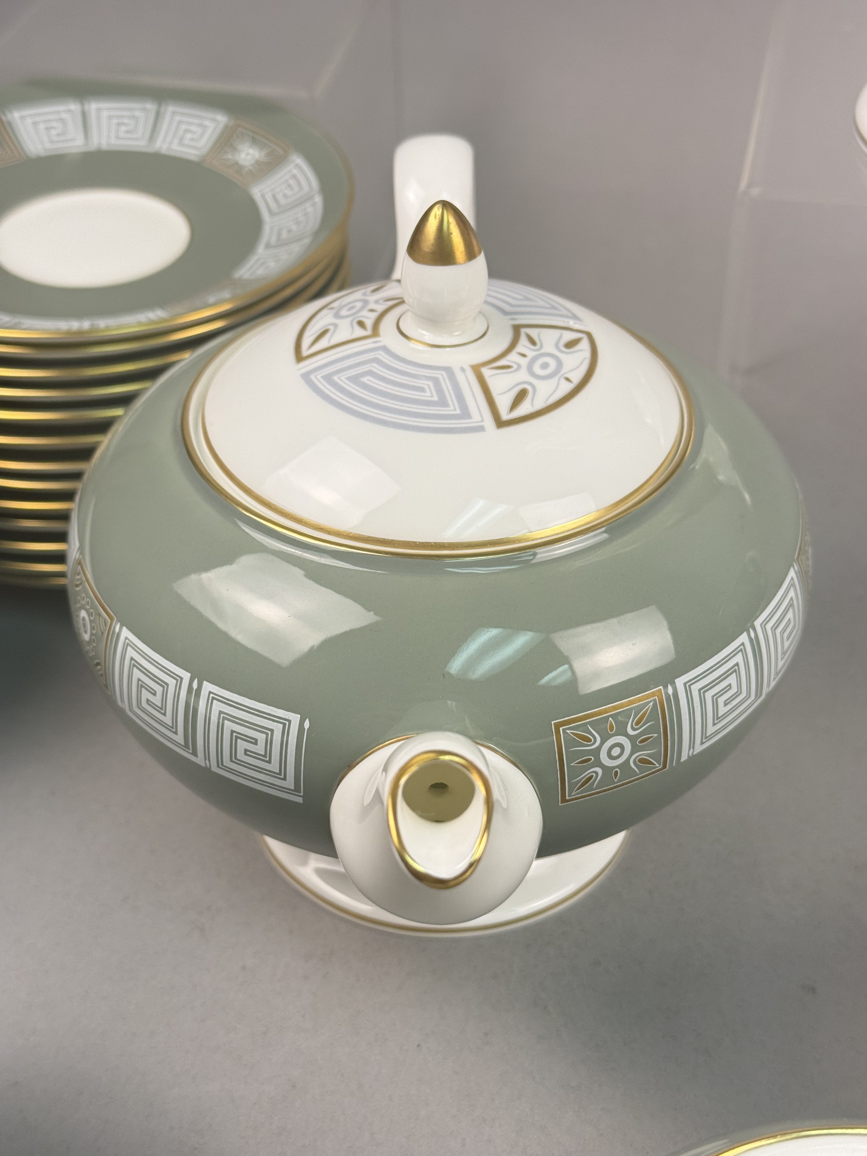 Wedgwood Asia Green Bone China Set