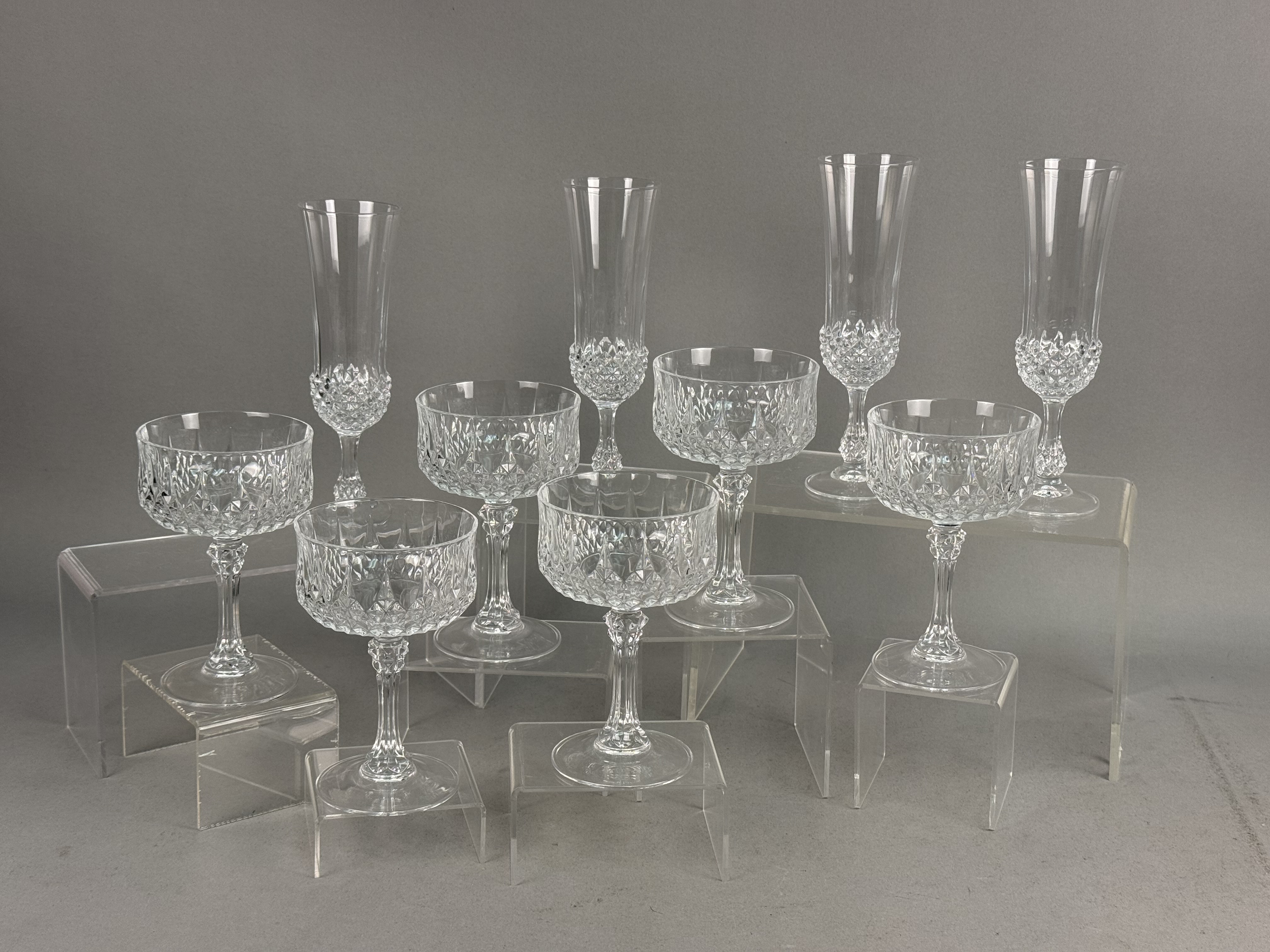 Cristal d'Arques Longchamp Stemmed Crystal Glasses