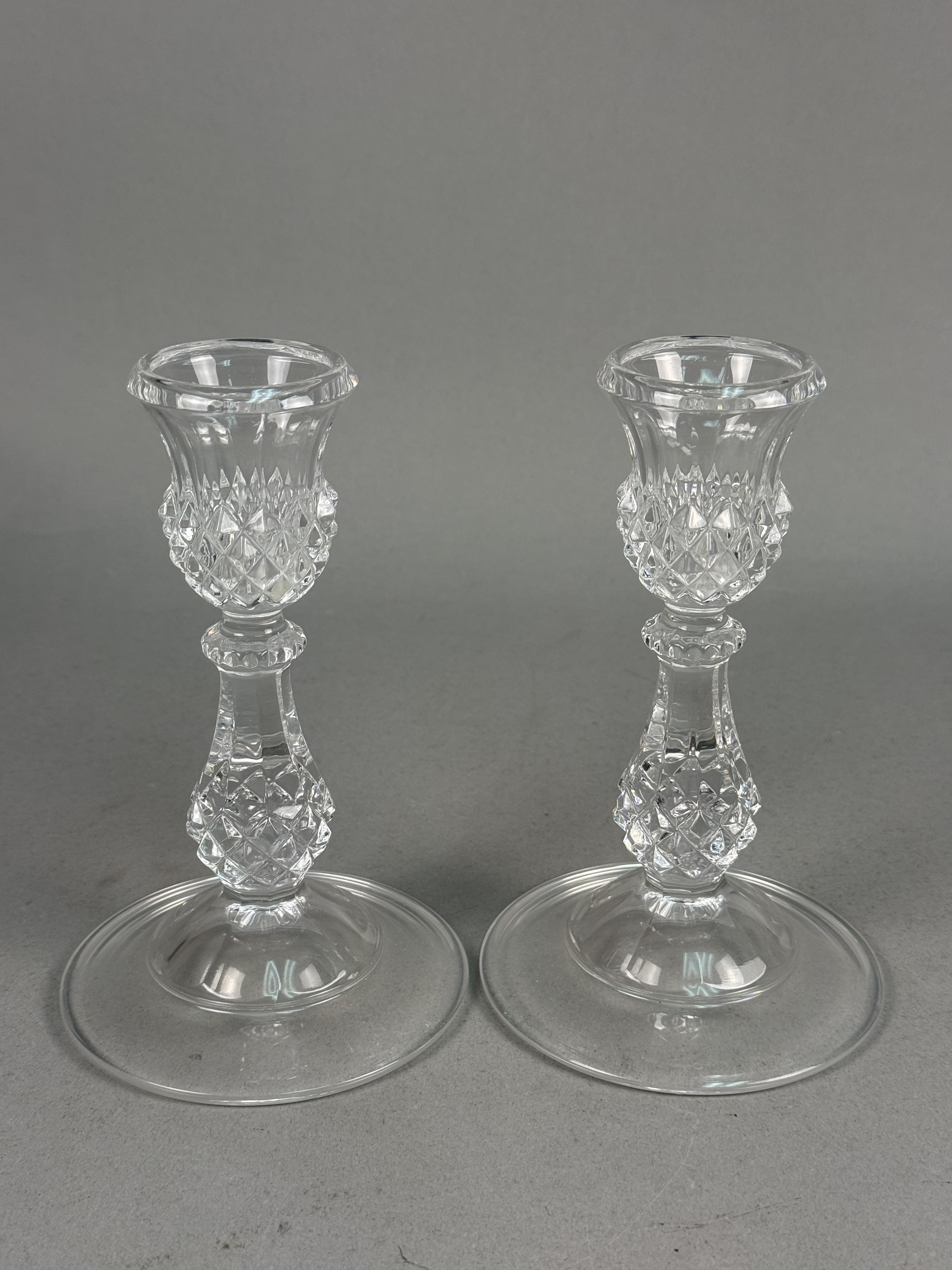 Cristal d'Arques Longchamp Crystal Candlesticks