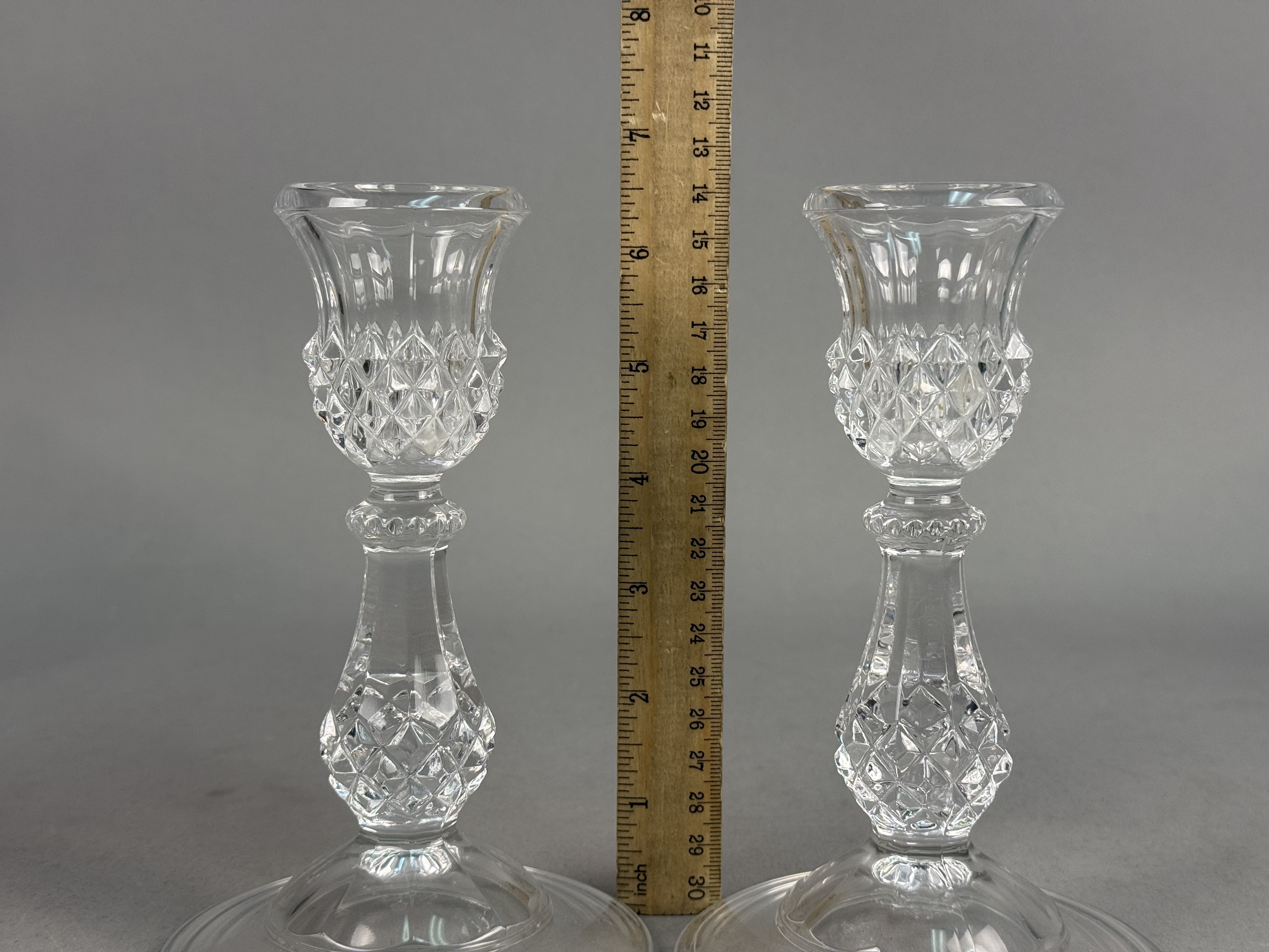 Cristal d'Arques Longchamp Crystal Candlesticks