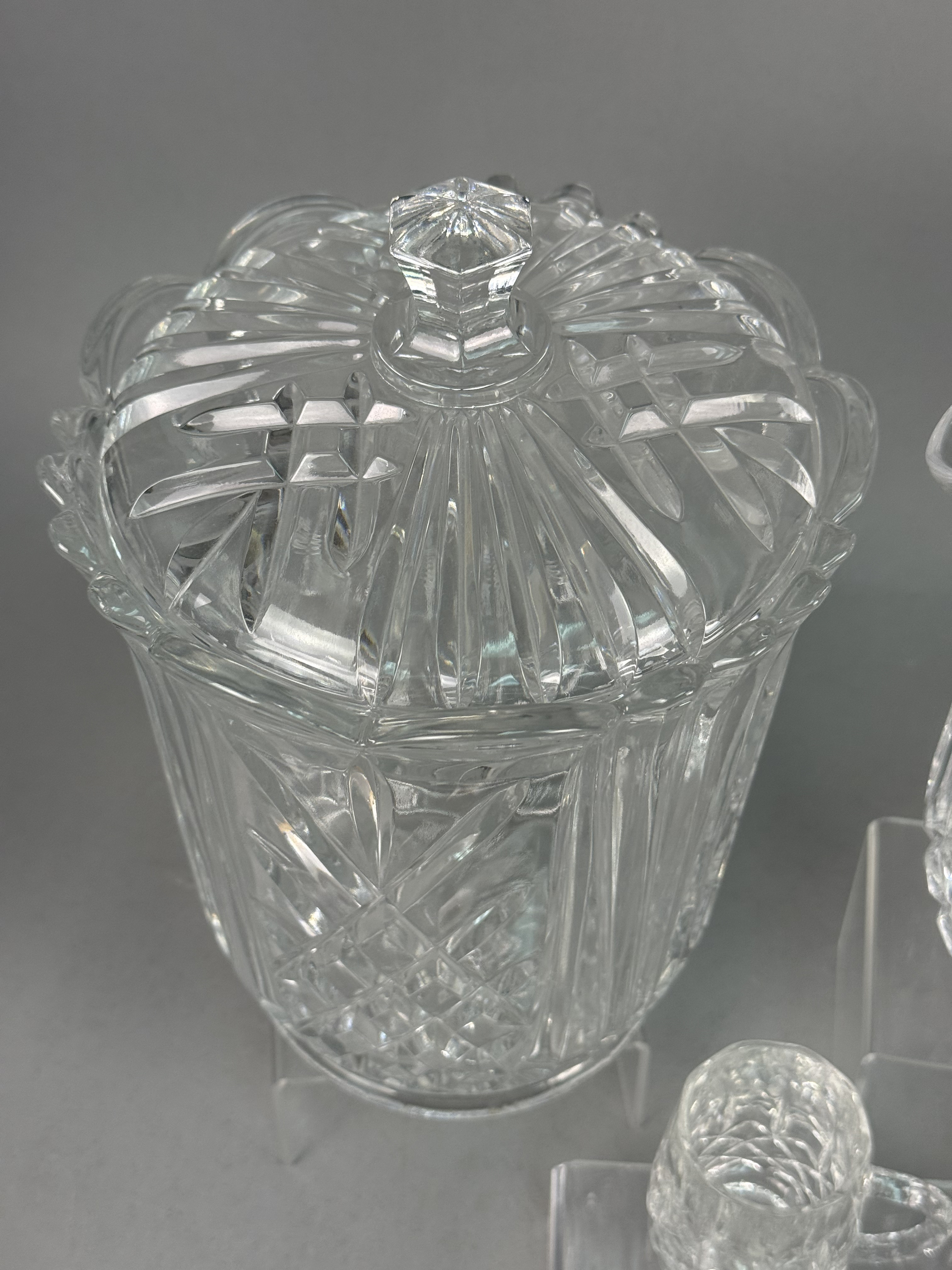 Ten Piece Pressed Glass Beverage Set
