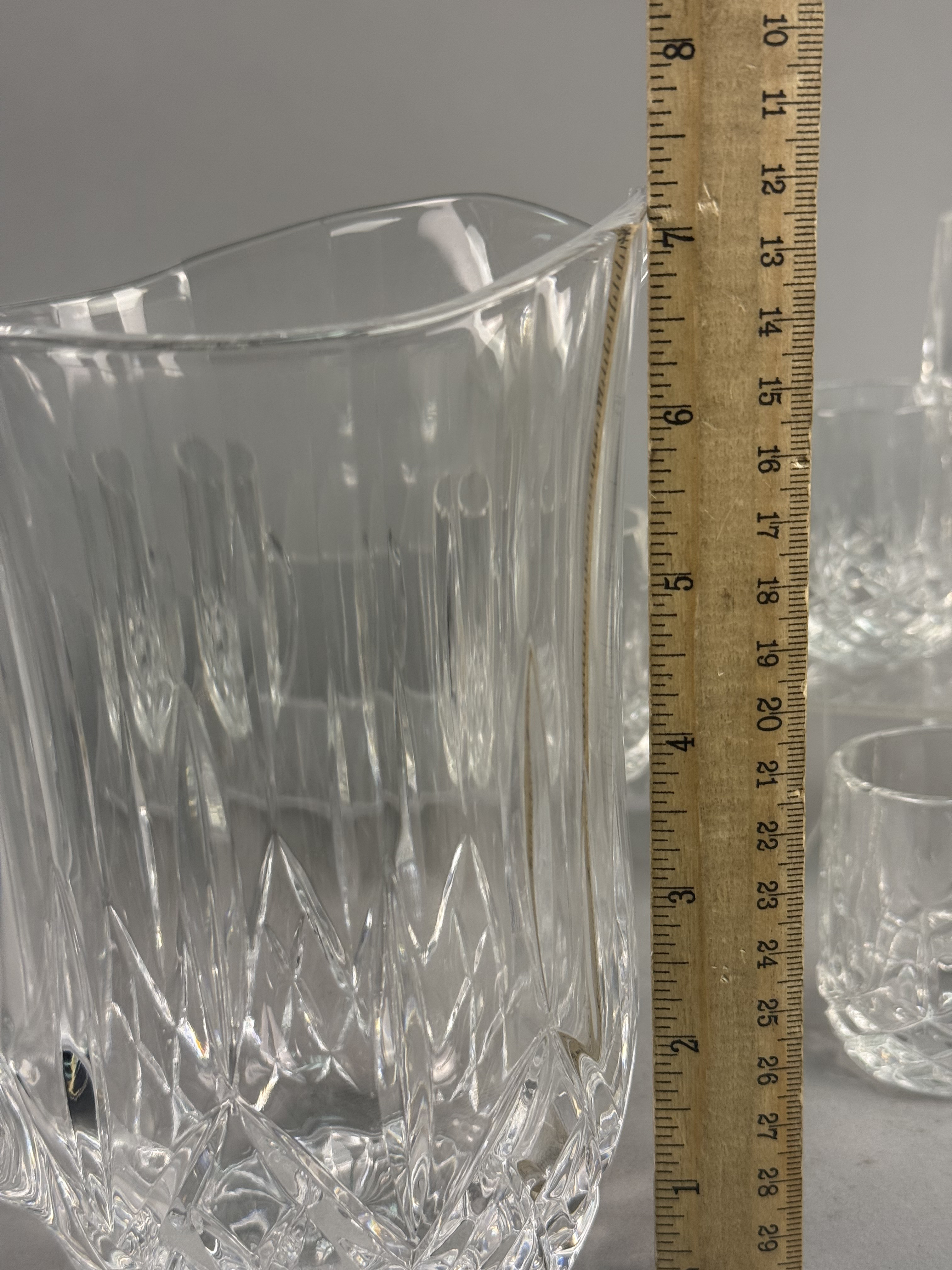Ten Piece Pressed Glass Beverage Set