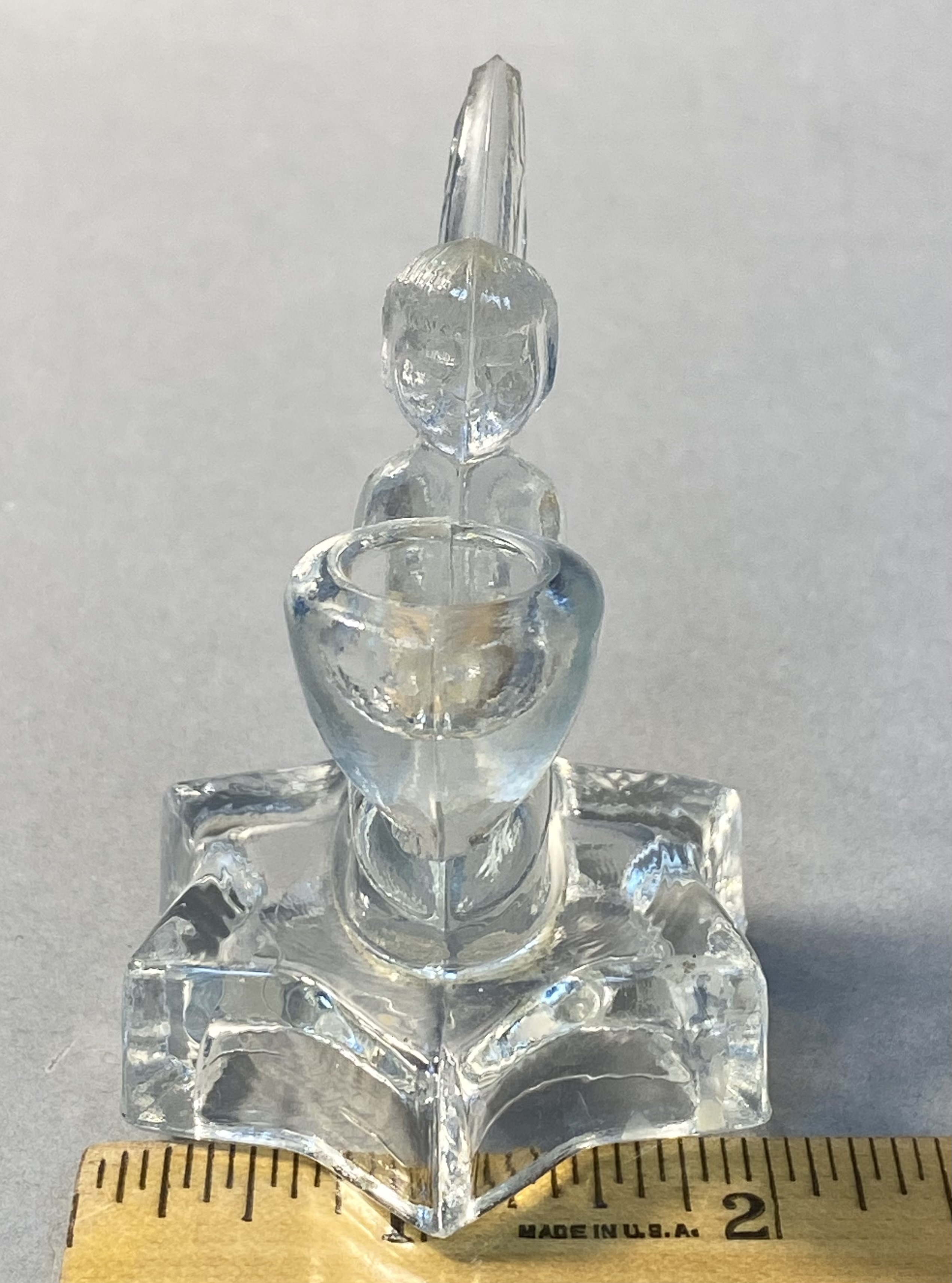 Pair of Bohemia Glass Angel Holders