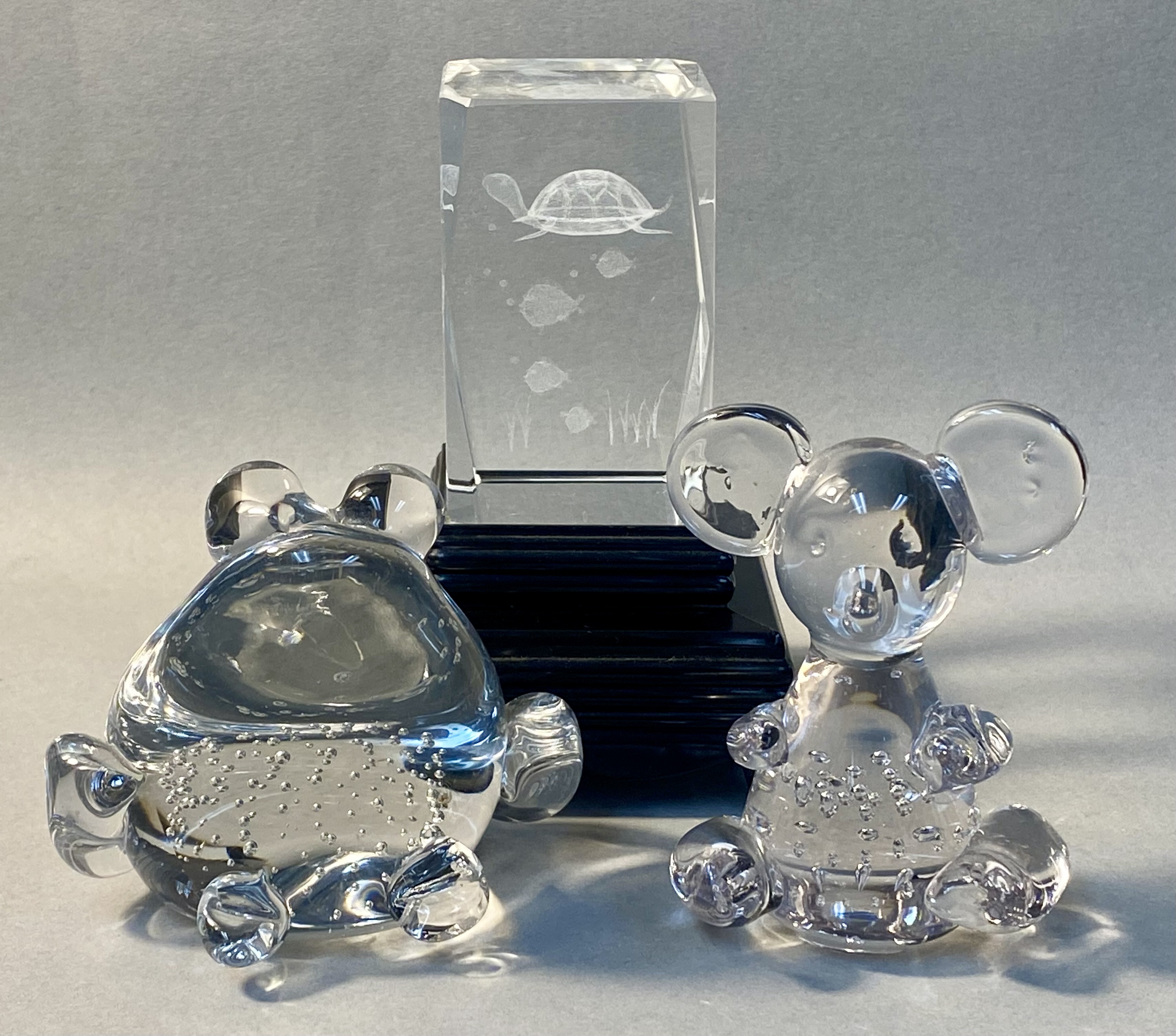 Trio of Decorative Glass Animals