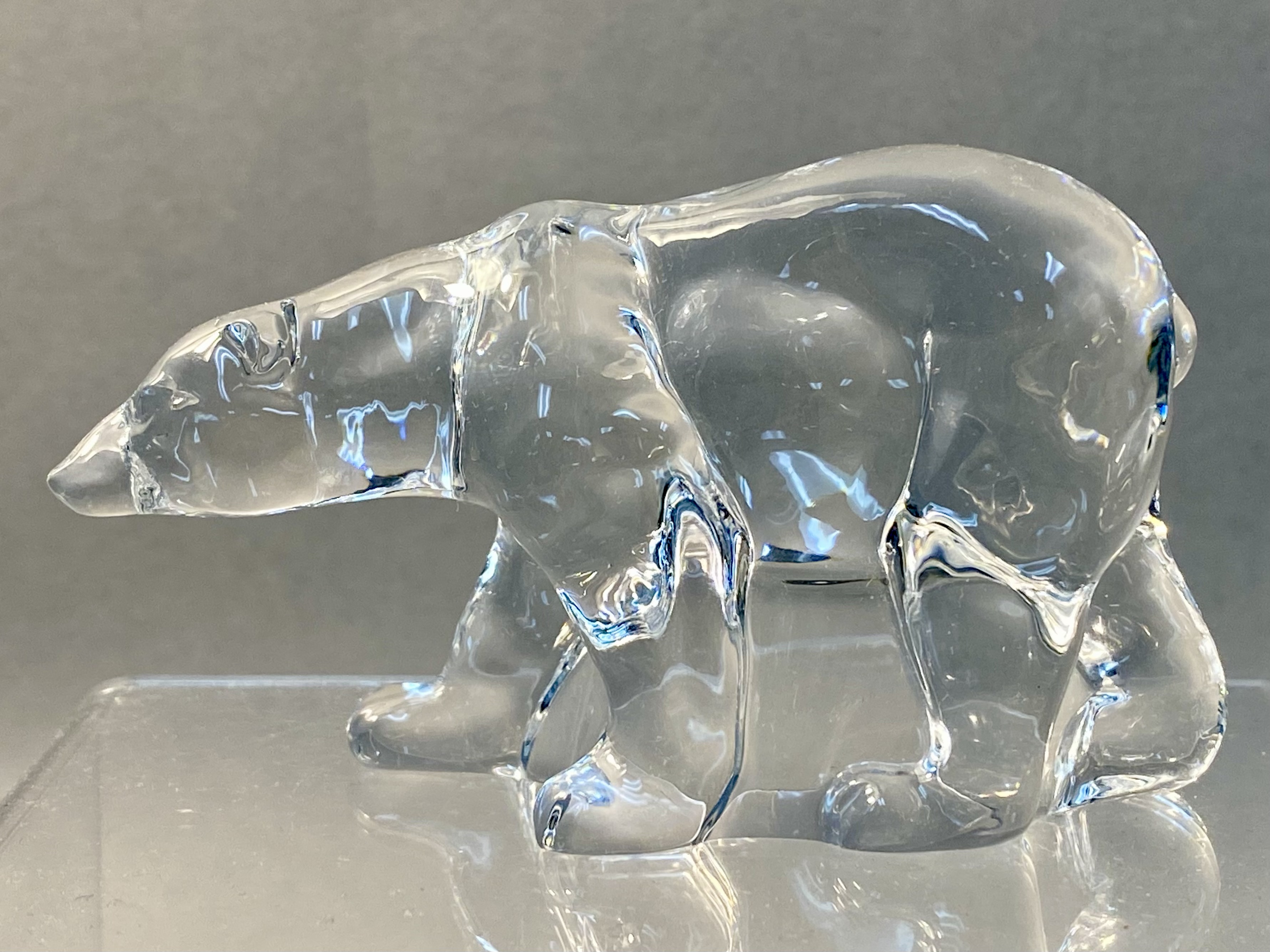 A Pair of Crystal Bear Figurines