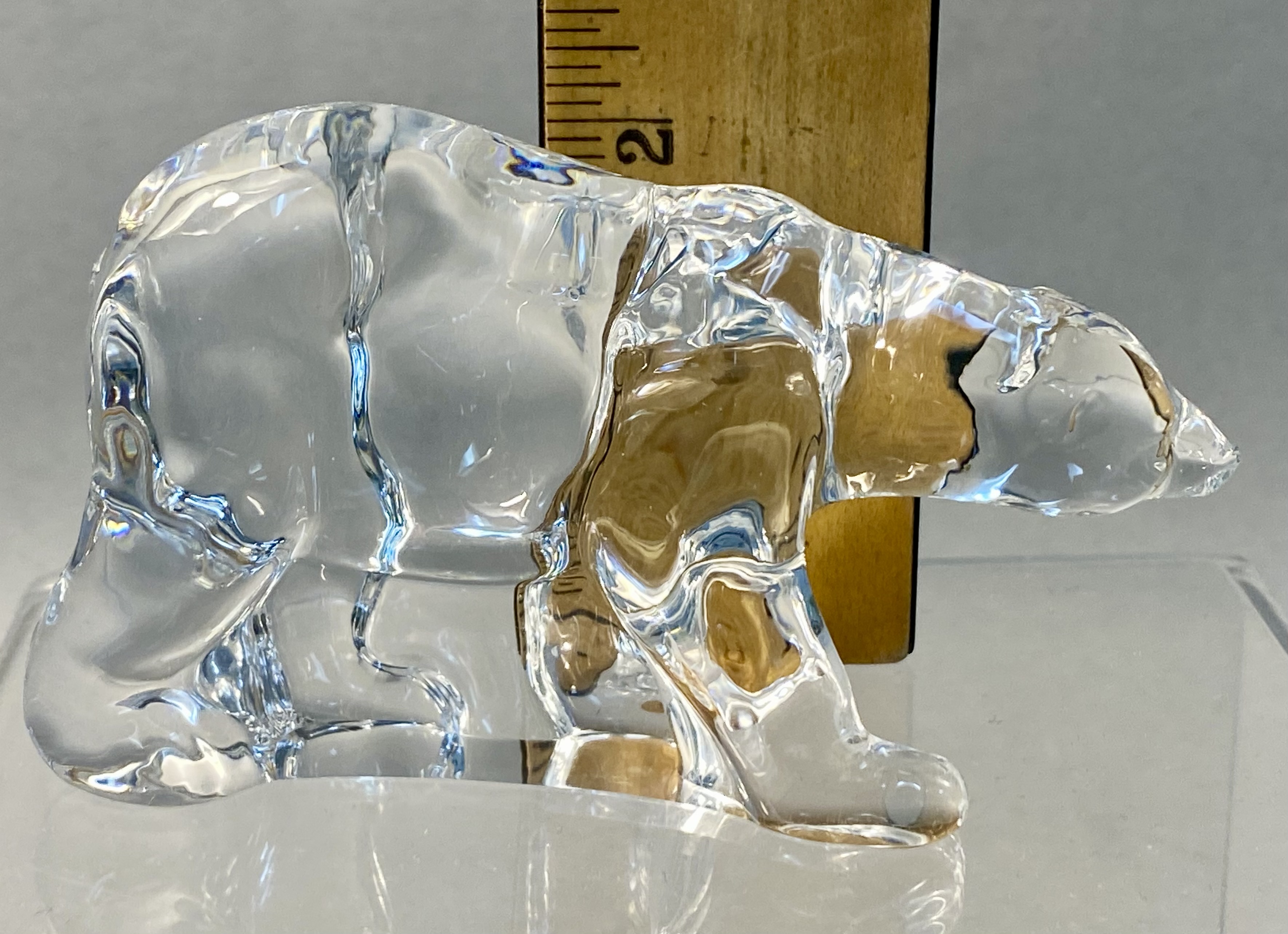 A Pair of Crystal Bear Figurines