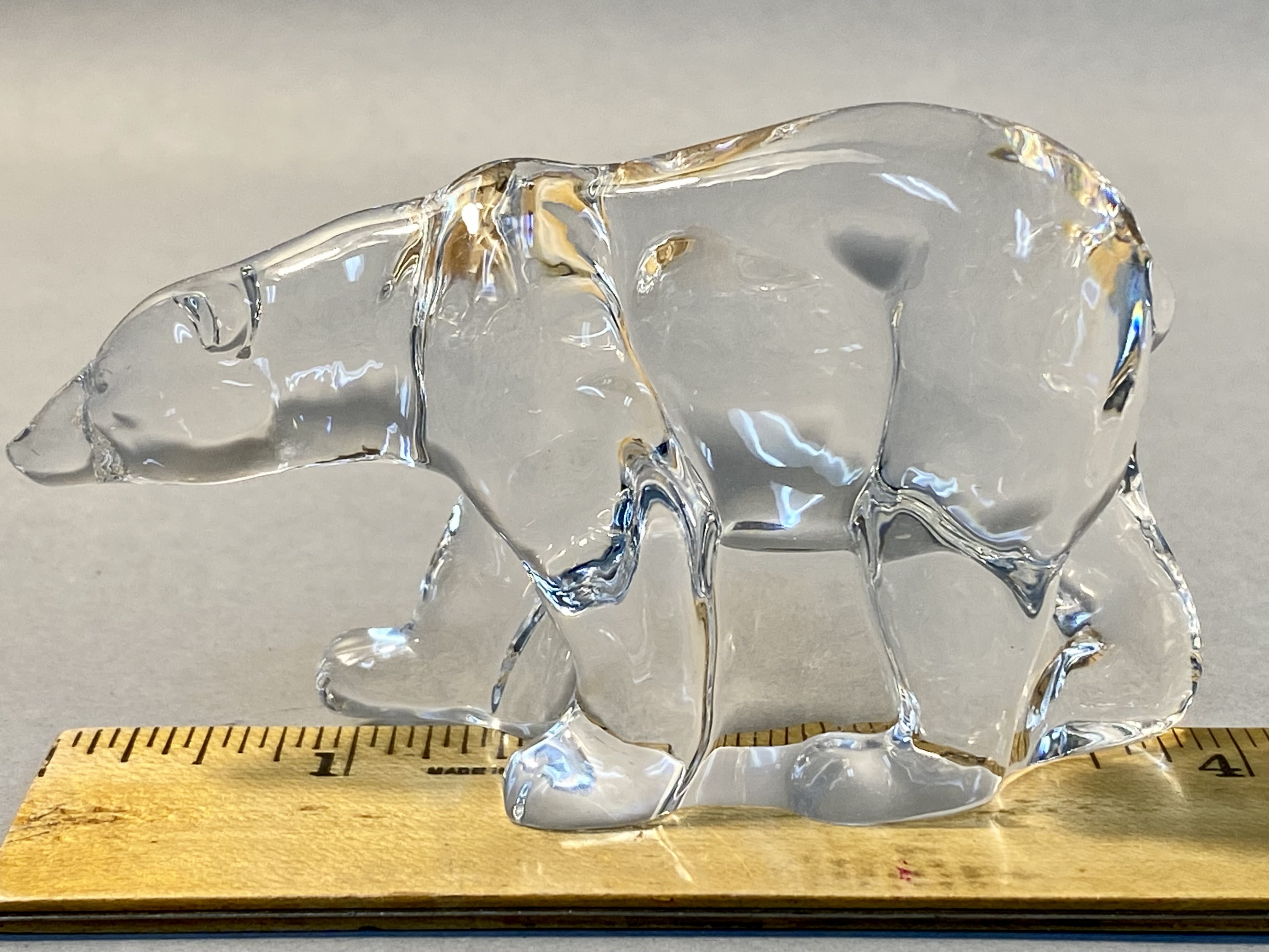 A Pair of Crystal Bear Figurines