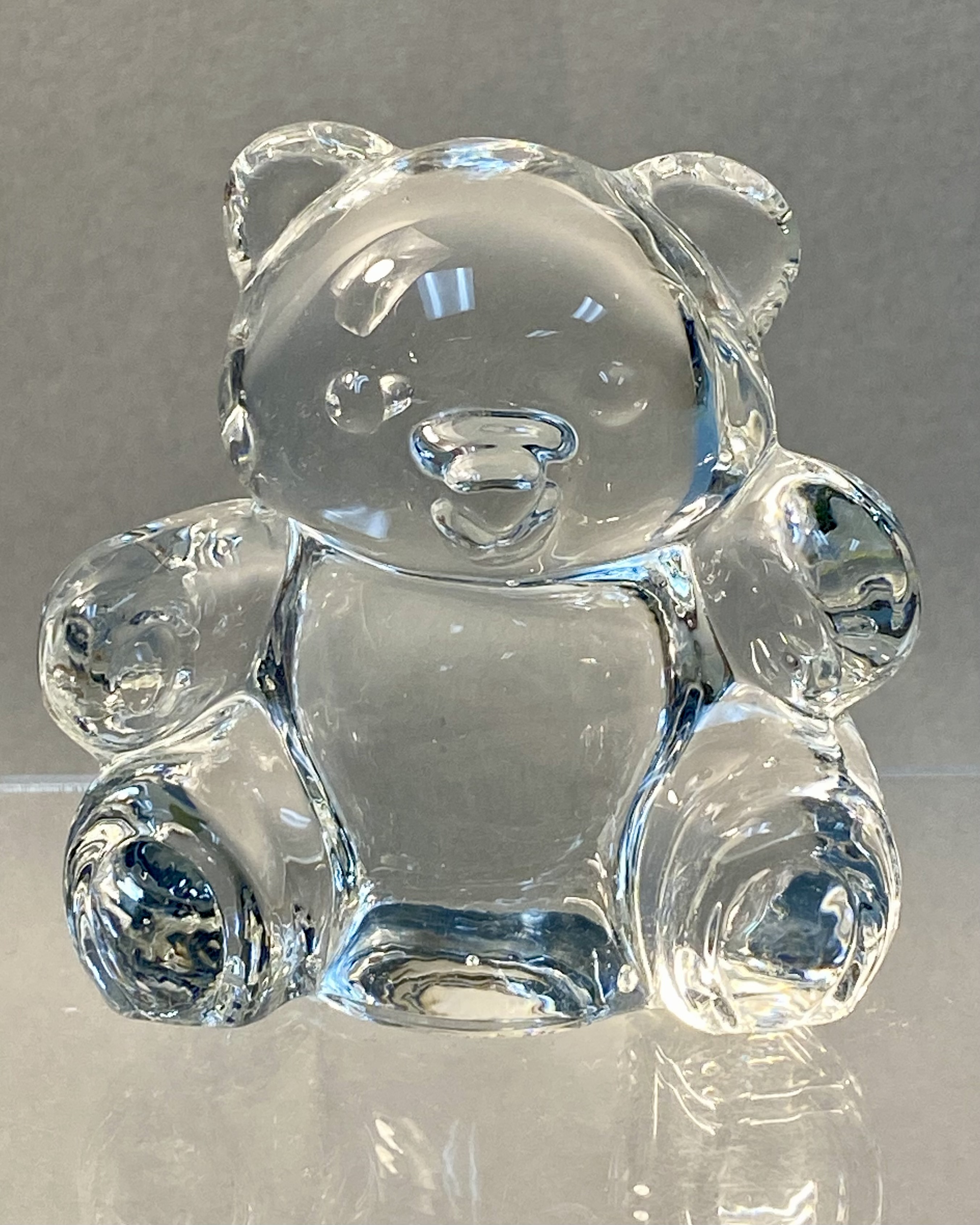 A Pair of Crystal Bear Figurines