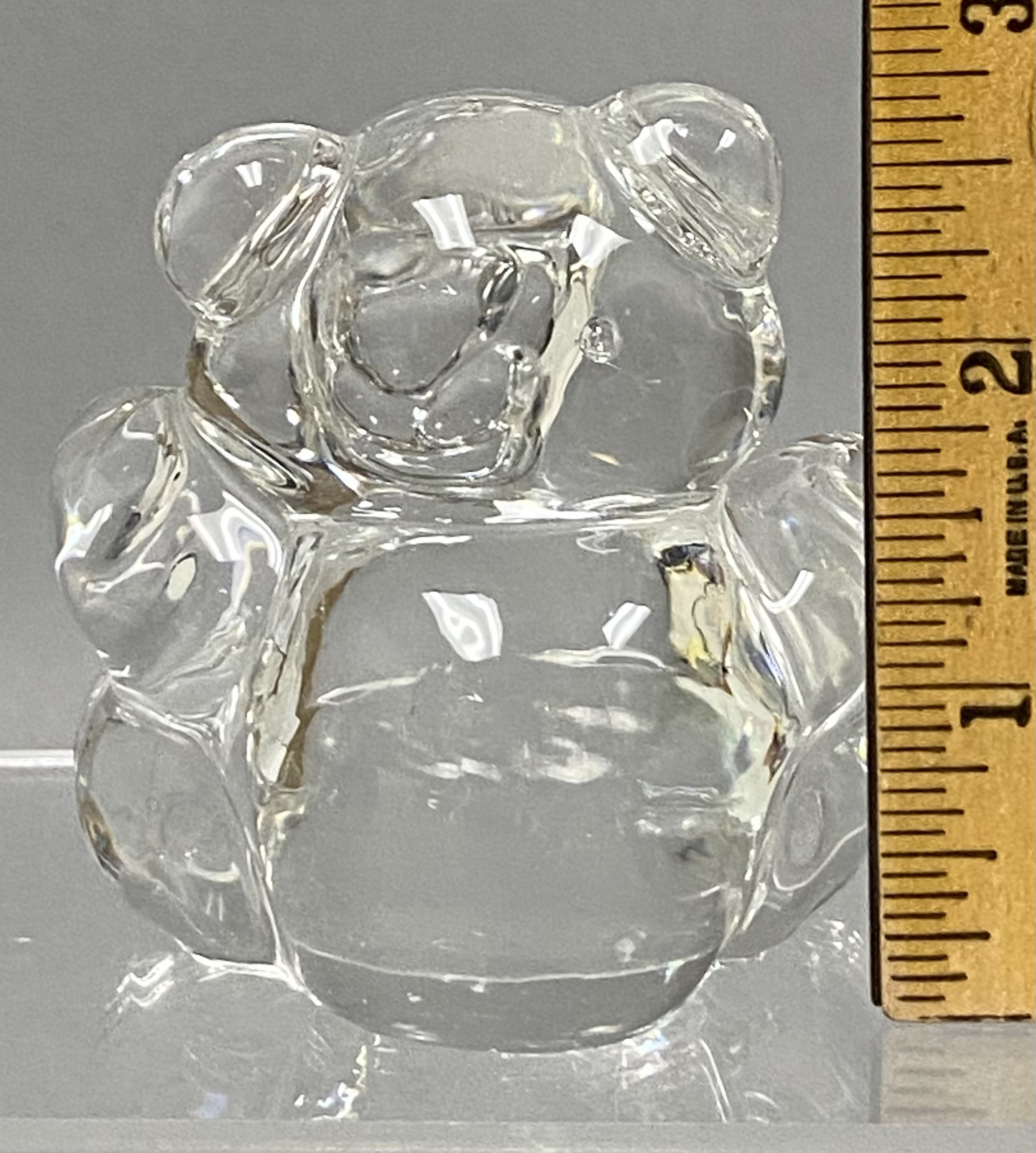 A Pair of Crystal Bear Figurines
