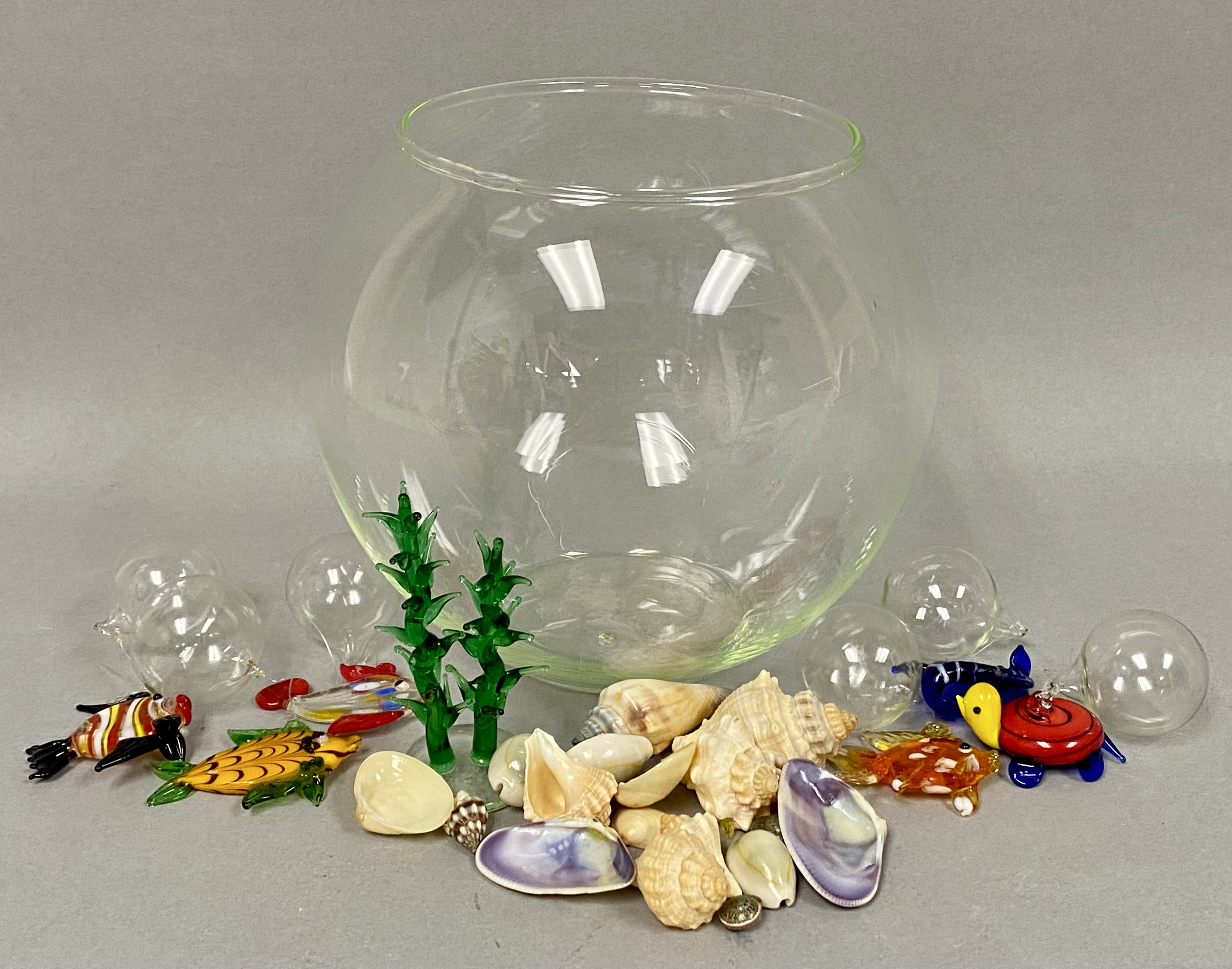 Miniature Art Glass Aquarium Scene