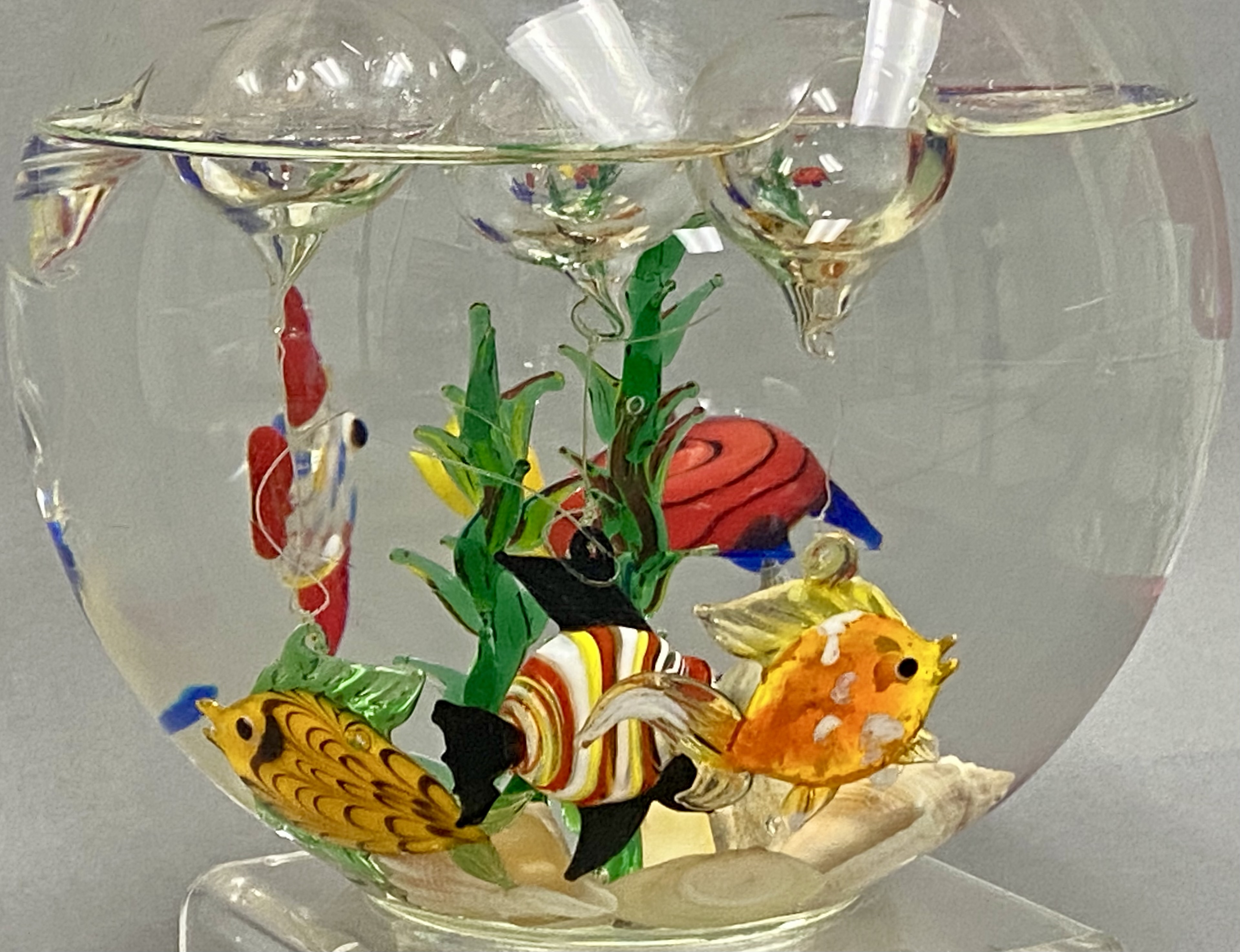 Miniature Art Glass Aquarium Scene