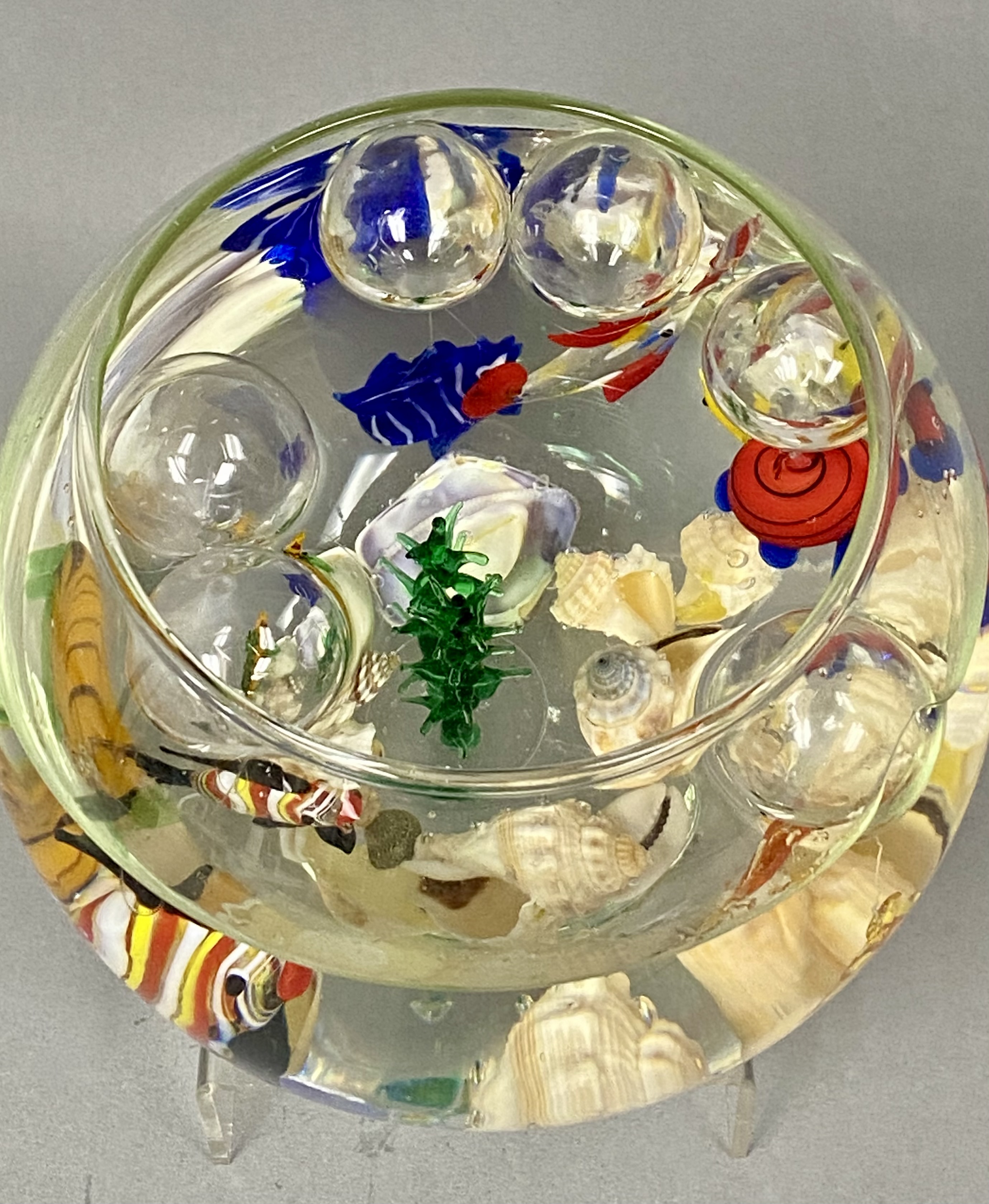 Miniature Art Glass Aquarium Scene