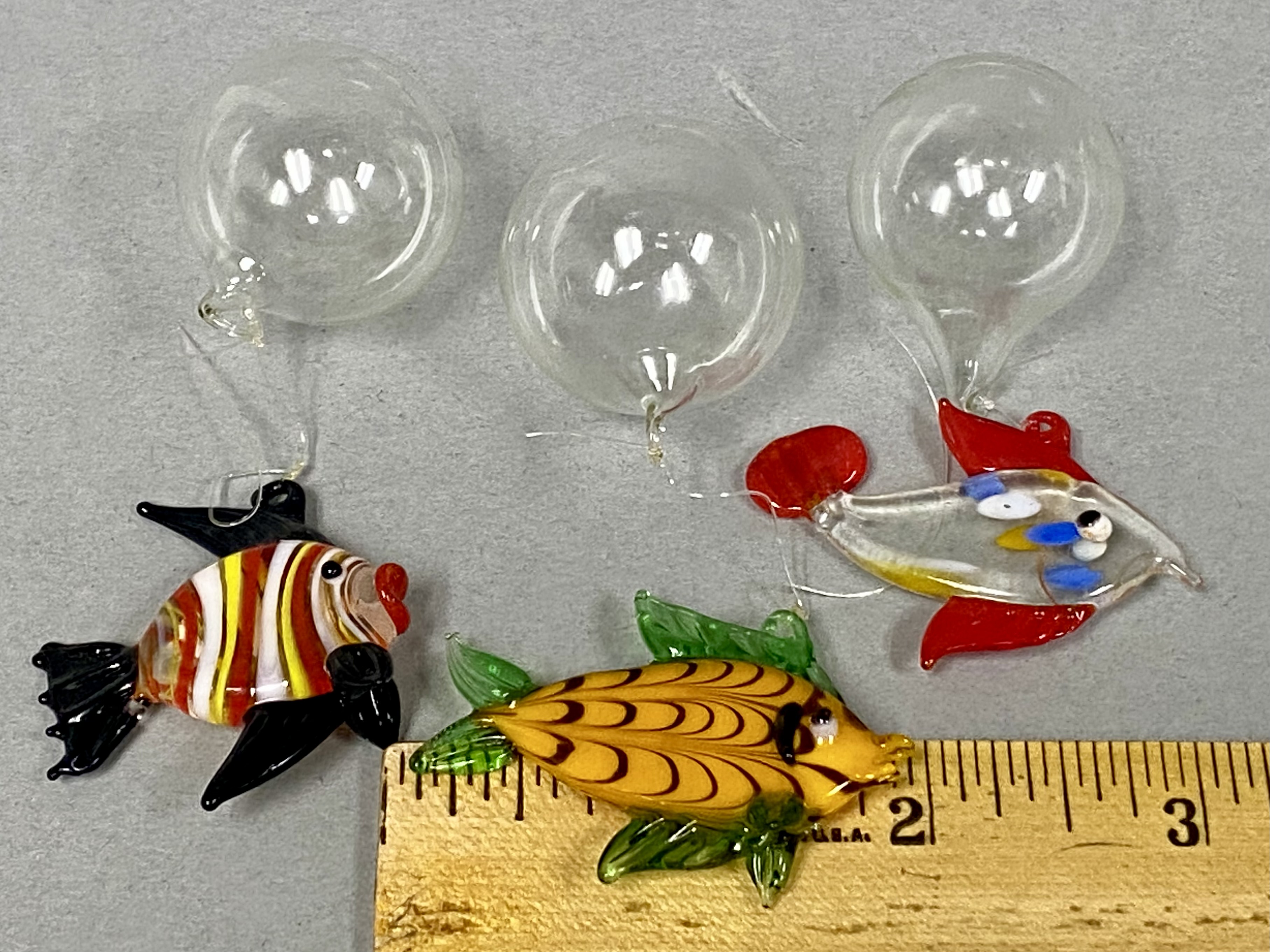 Miniature Art Glass Aquarium Scene