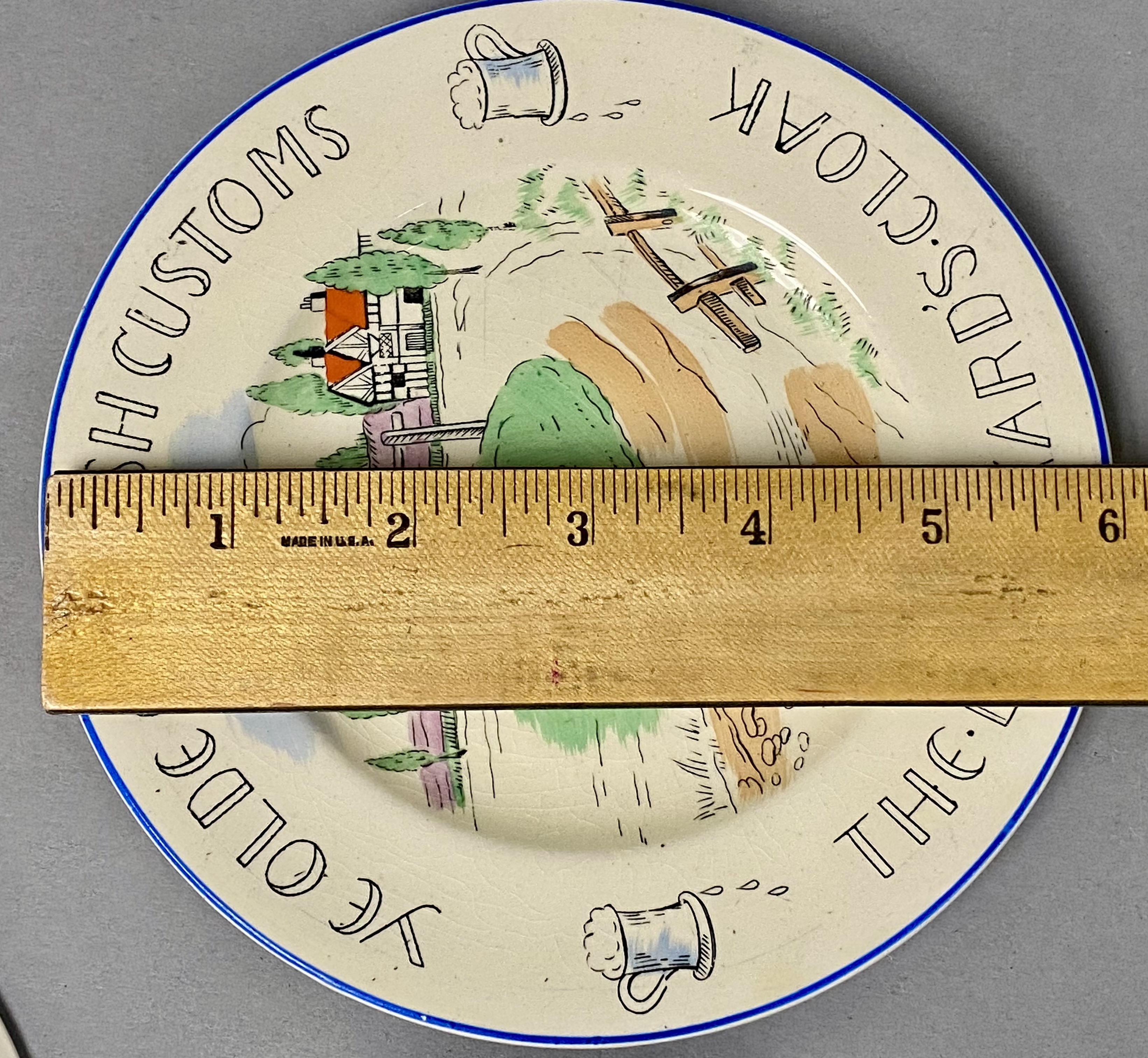 Twelve Ye Olde English Customs Plates