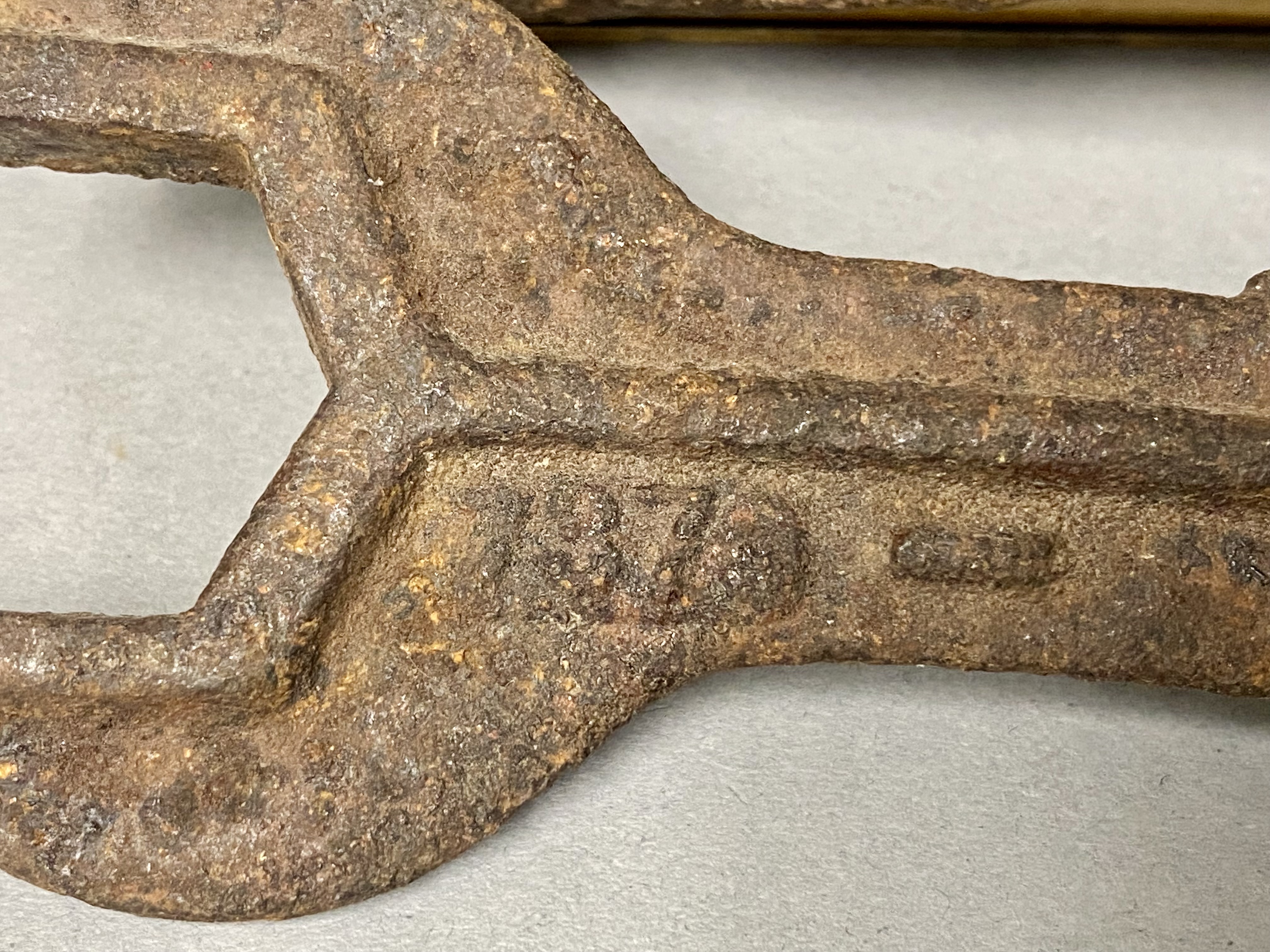 Trio of Antique Cast Iron Implement Wrenches
