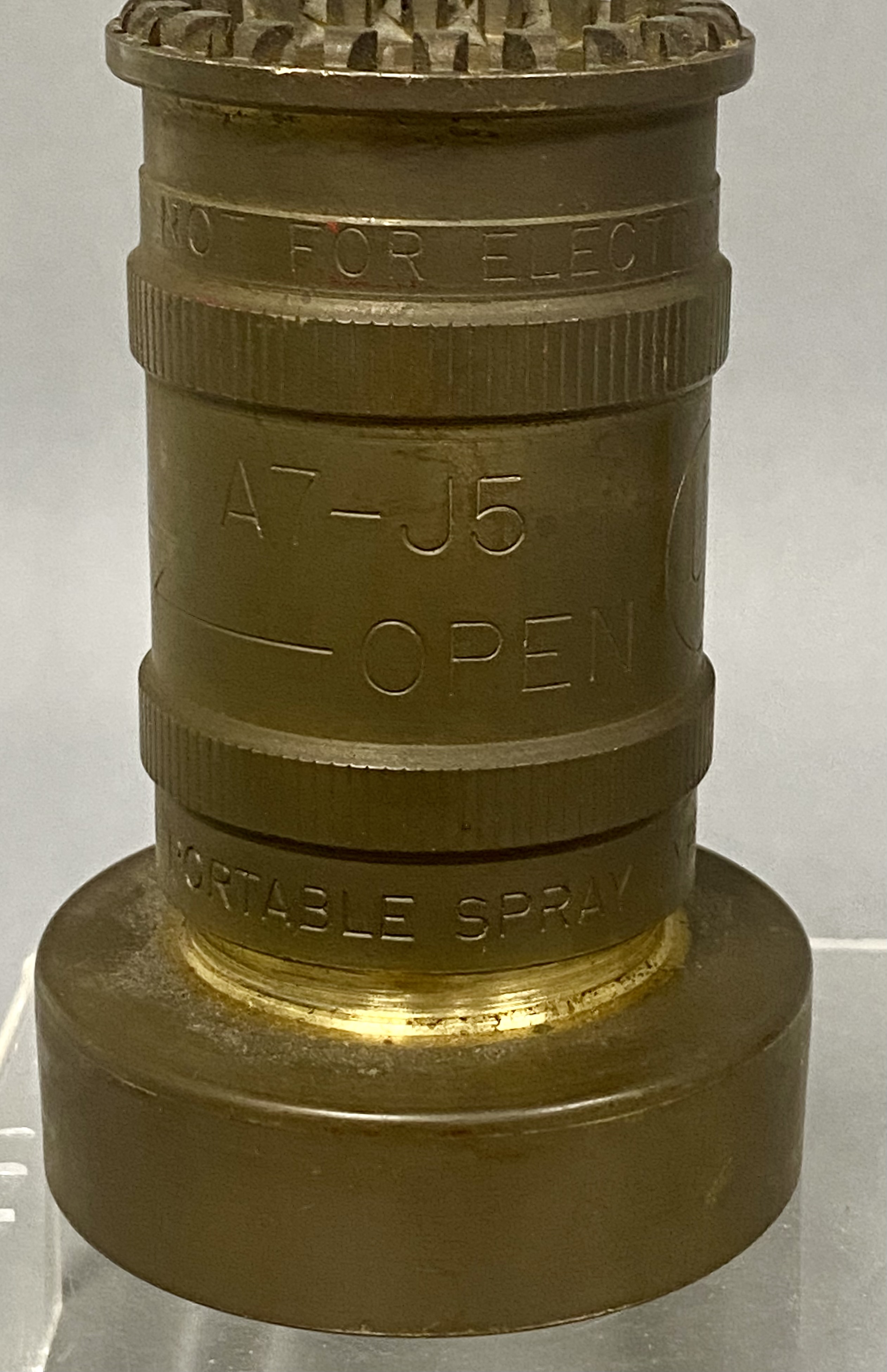 Three Industrial Brass Fire Nozzles