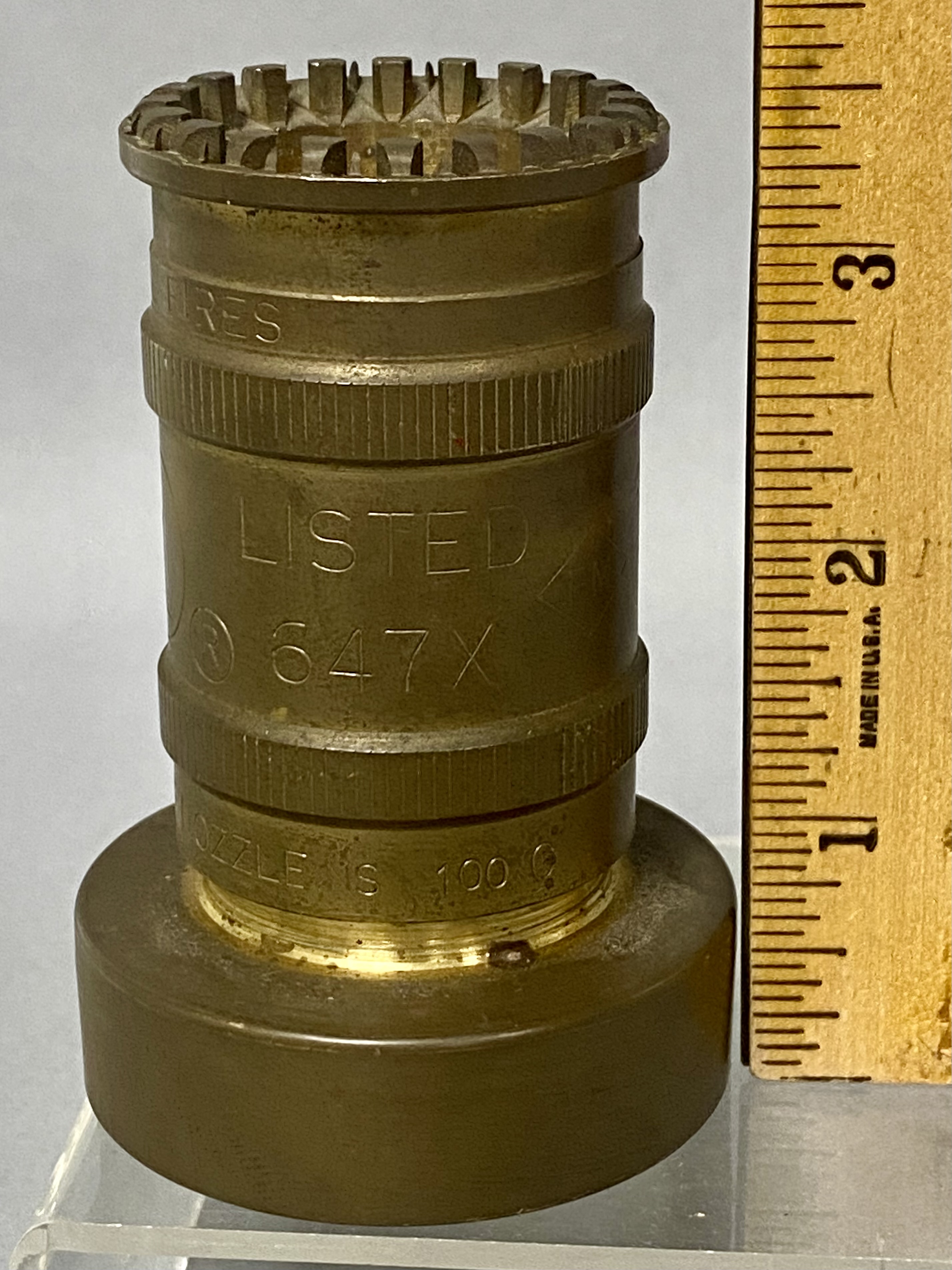 Three Industrial Brass Fire Nozzles