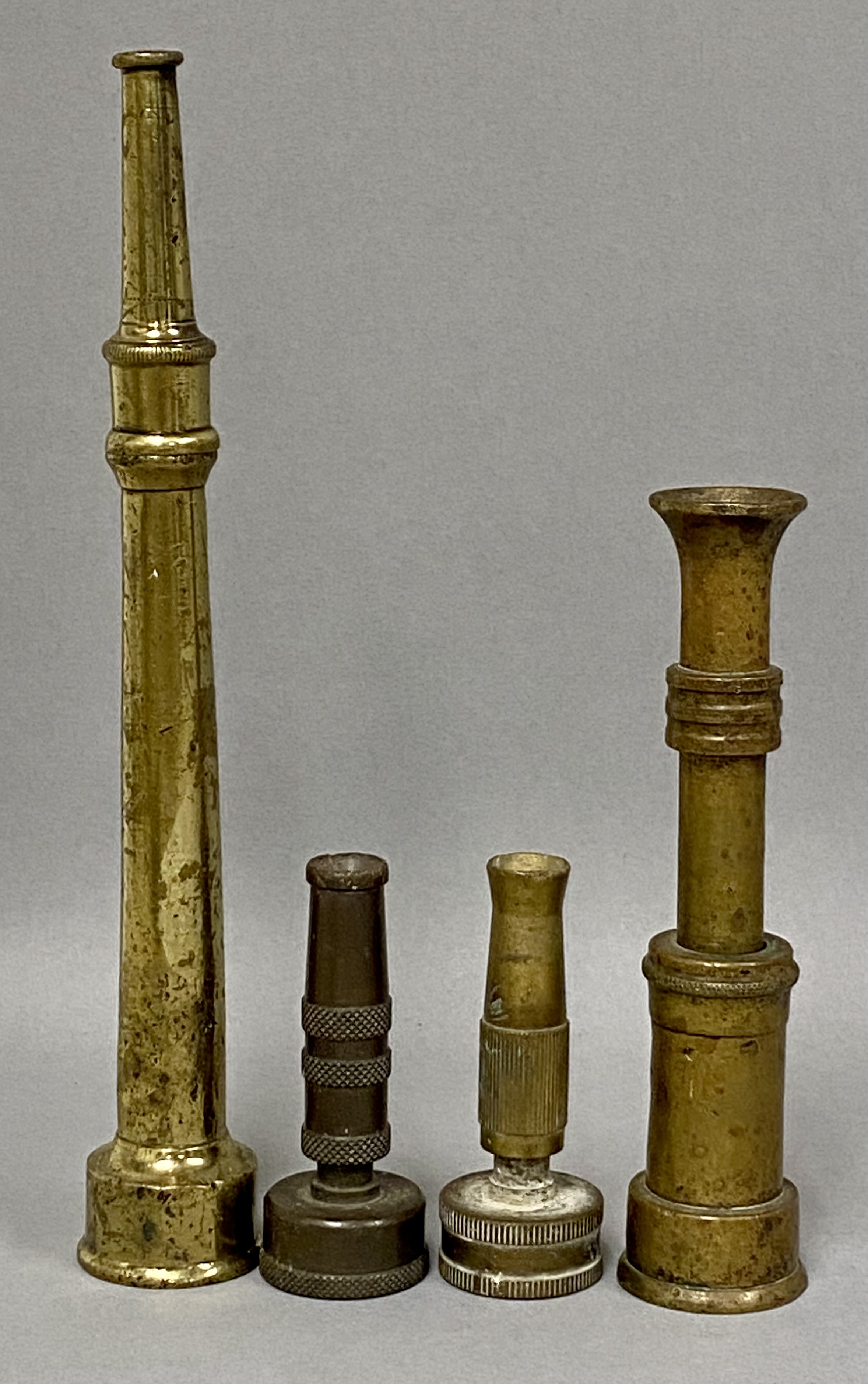Collection of Vintage Brass Hose Nozzles