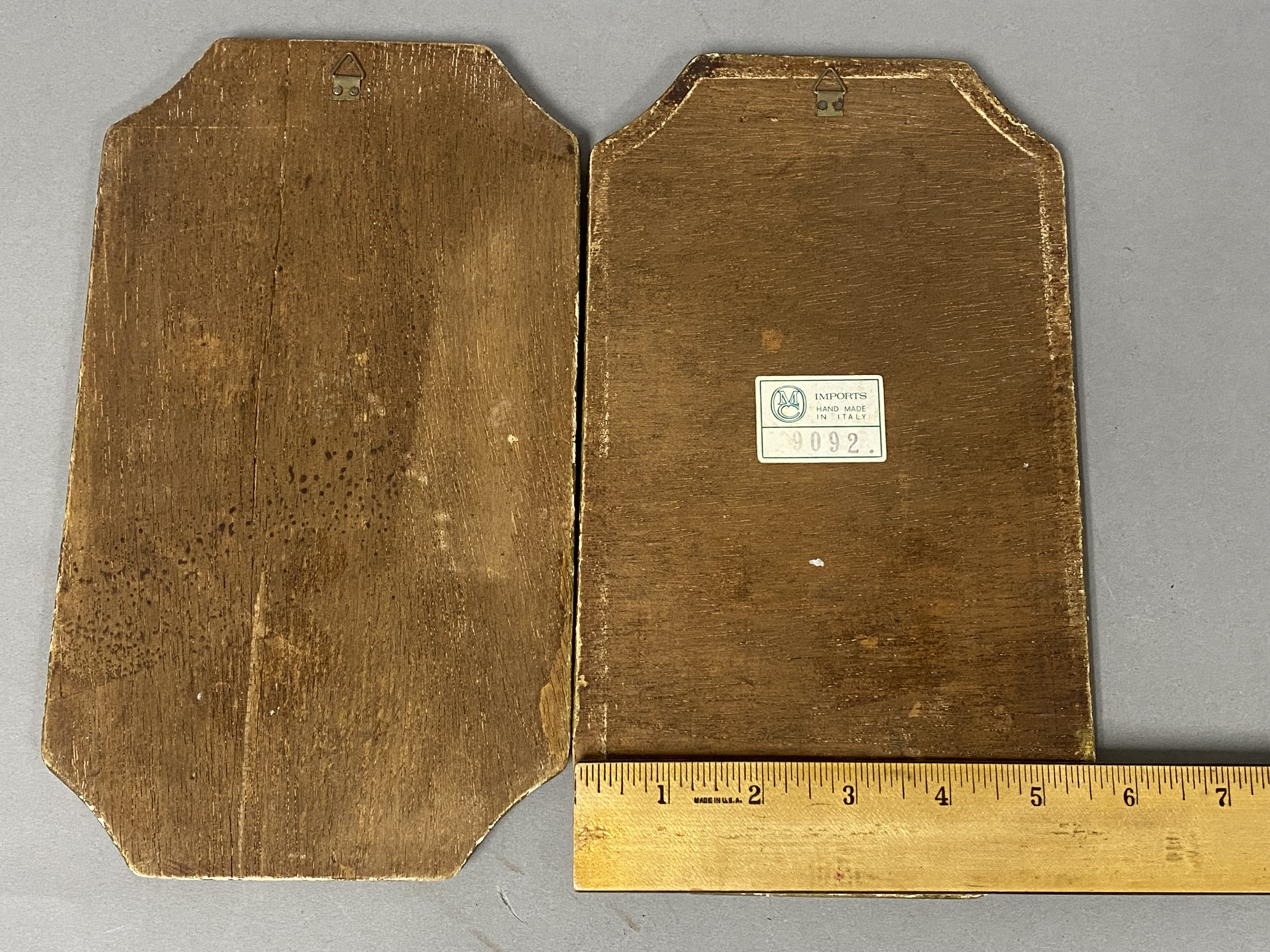 Three Gilded Florentine Wood Plaques