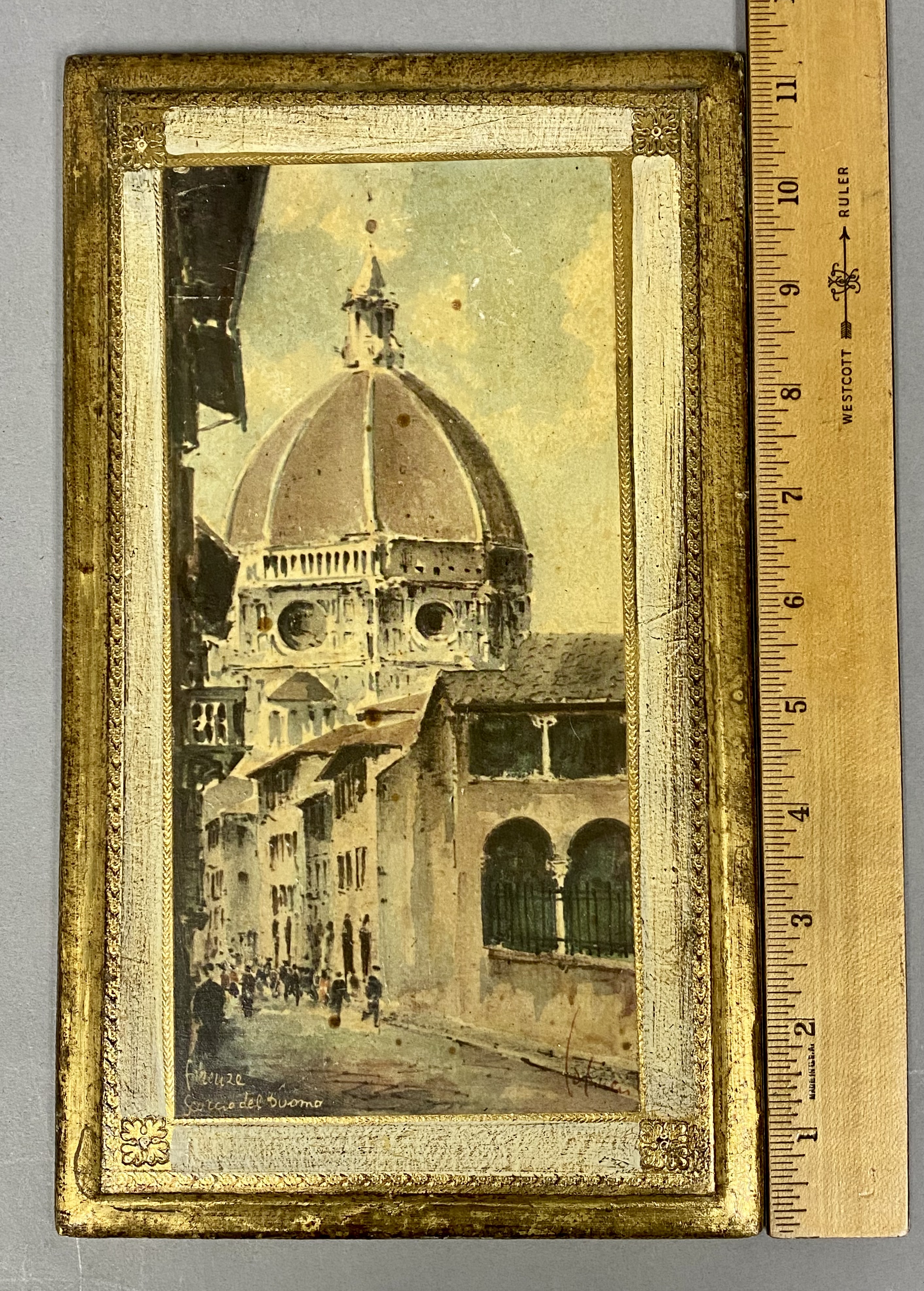 Three Gilded Florentine Wood Plaques