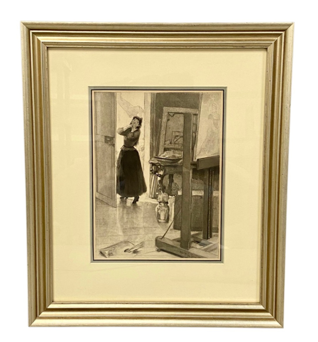 Albert Lynch Studio Interior Wash Drawing Print