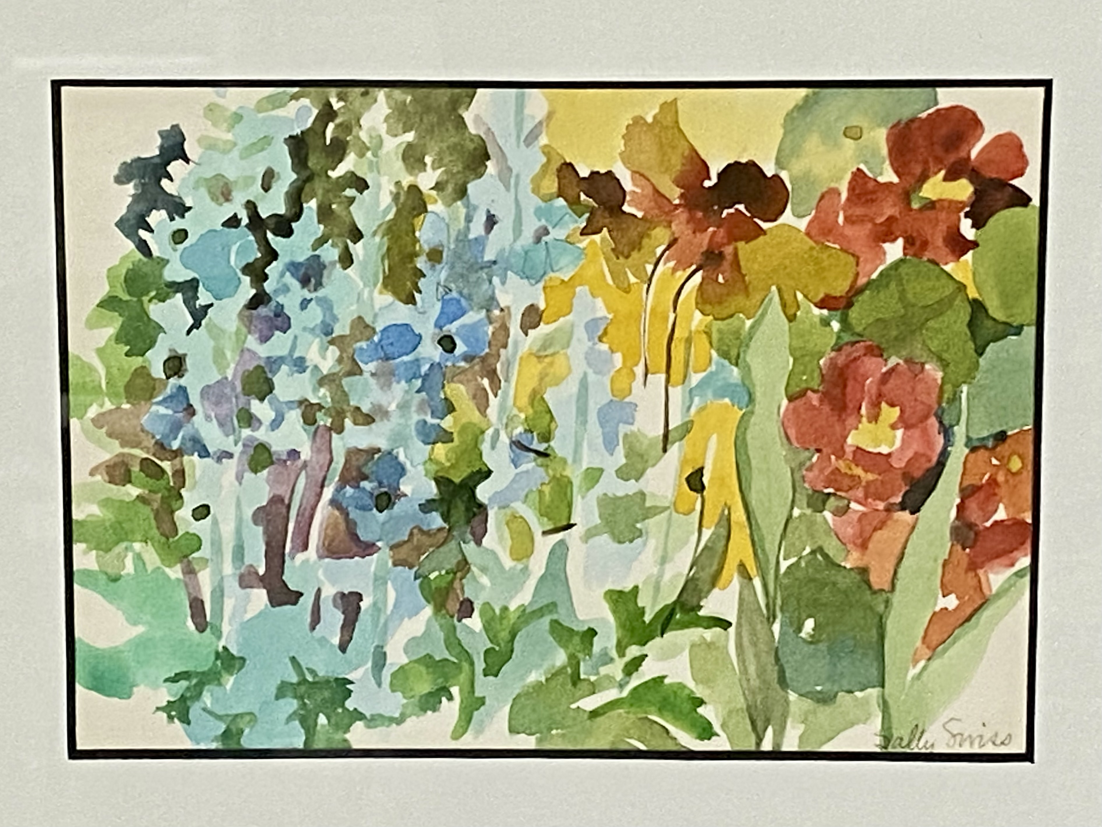 Sally Swiss Floral Watercolor Painting