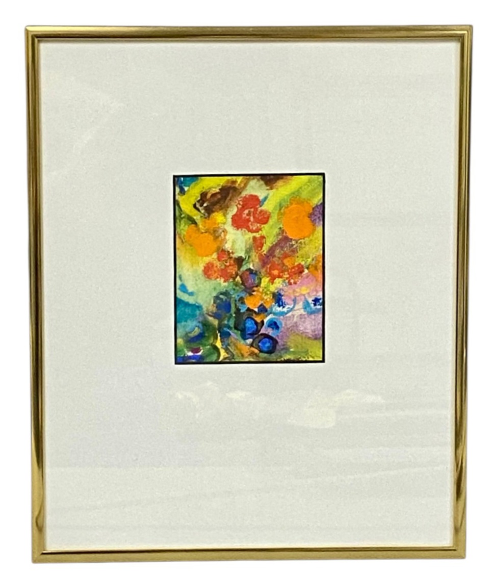 Abstract Floral Watercolor and Gouache