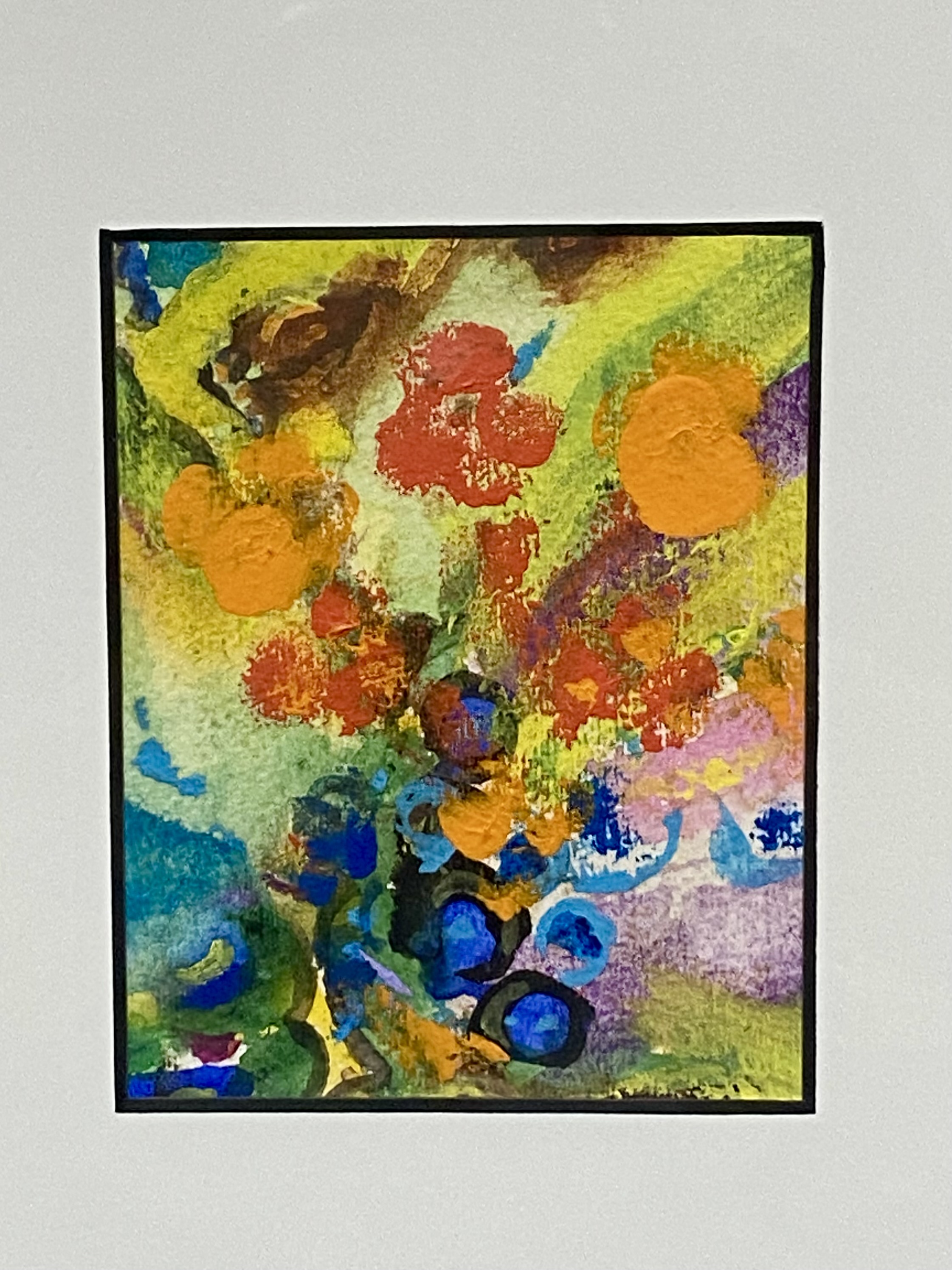 Abstract Floral Watercolor and Gouache
