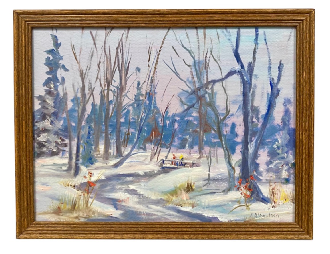 Ken Albertson Winter Landscape Oil Painting
