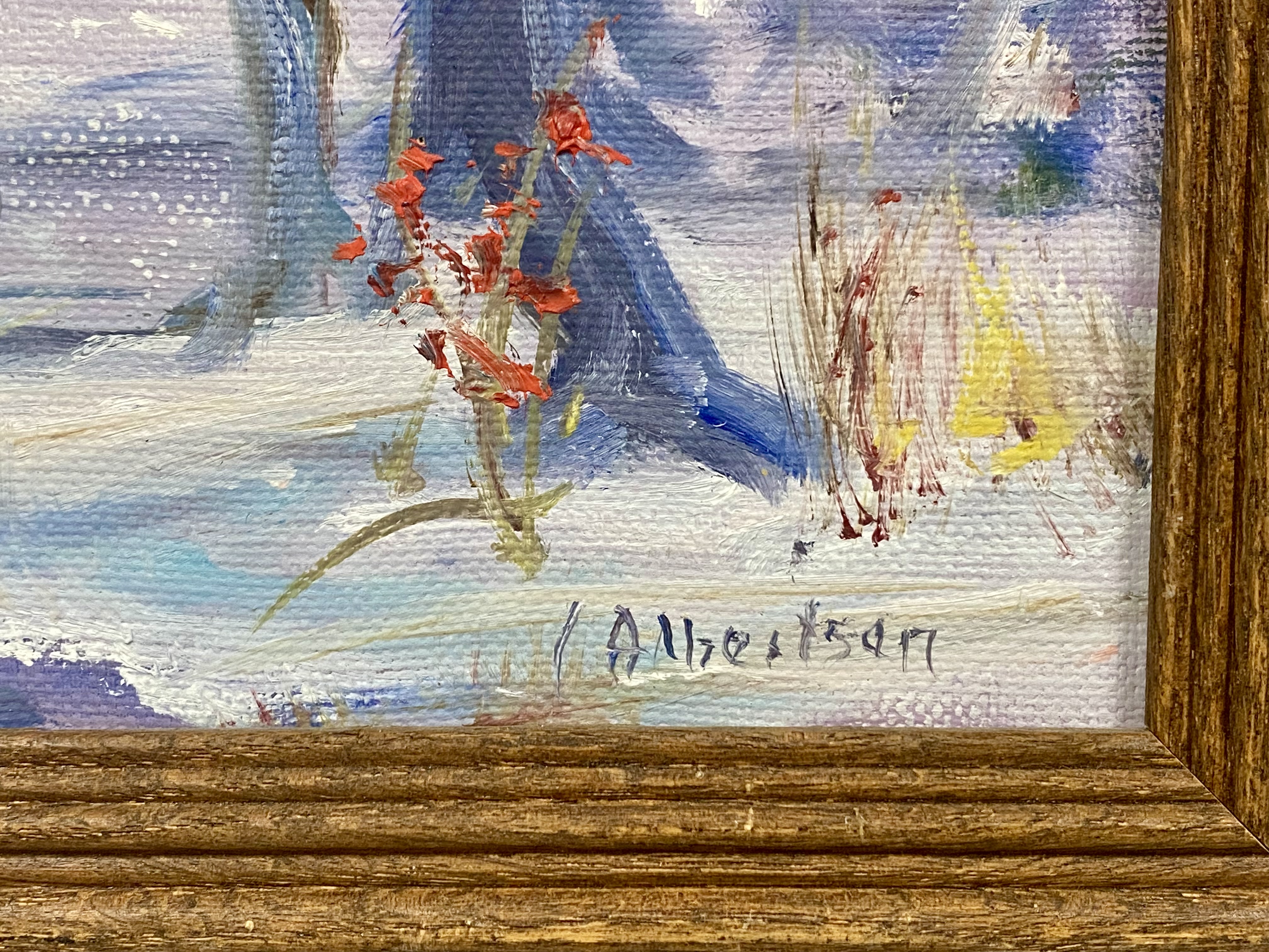 Ken Albertson Winter Landscape Oil Painting