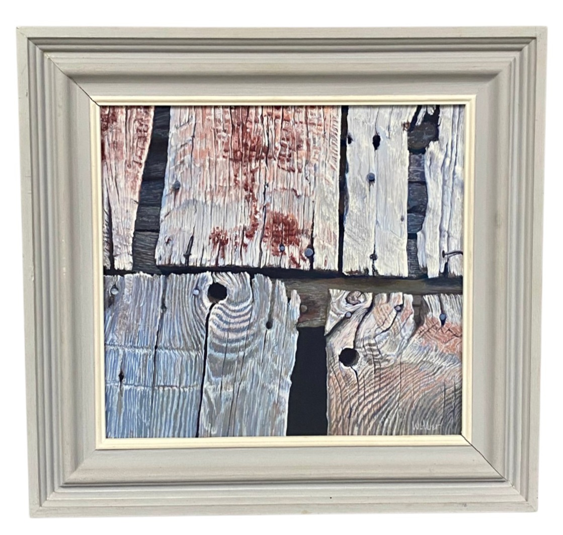 Paul J. Wolber Weathered Acrylic Painting