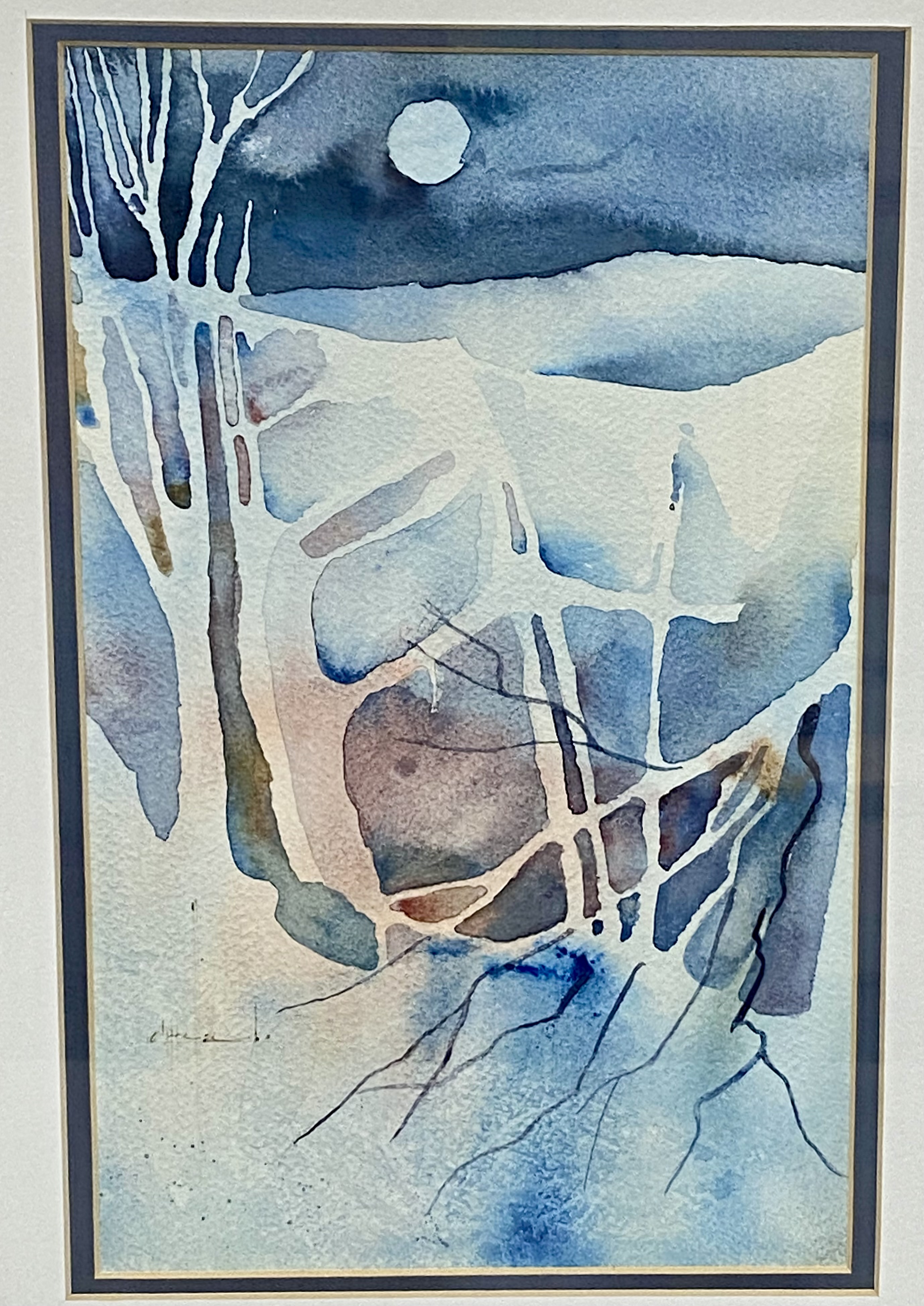Richard O'Malley Winter Night Watercolor