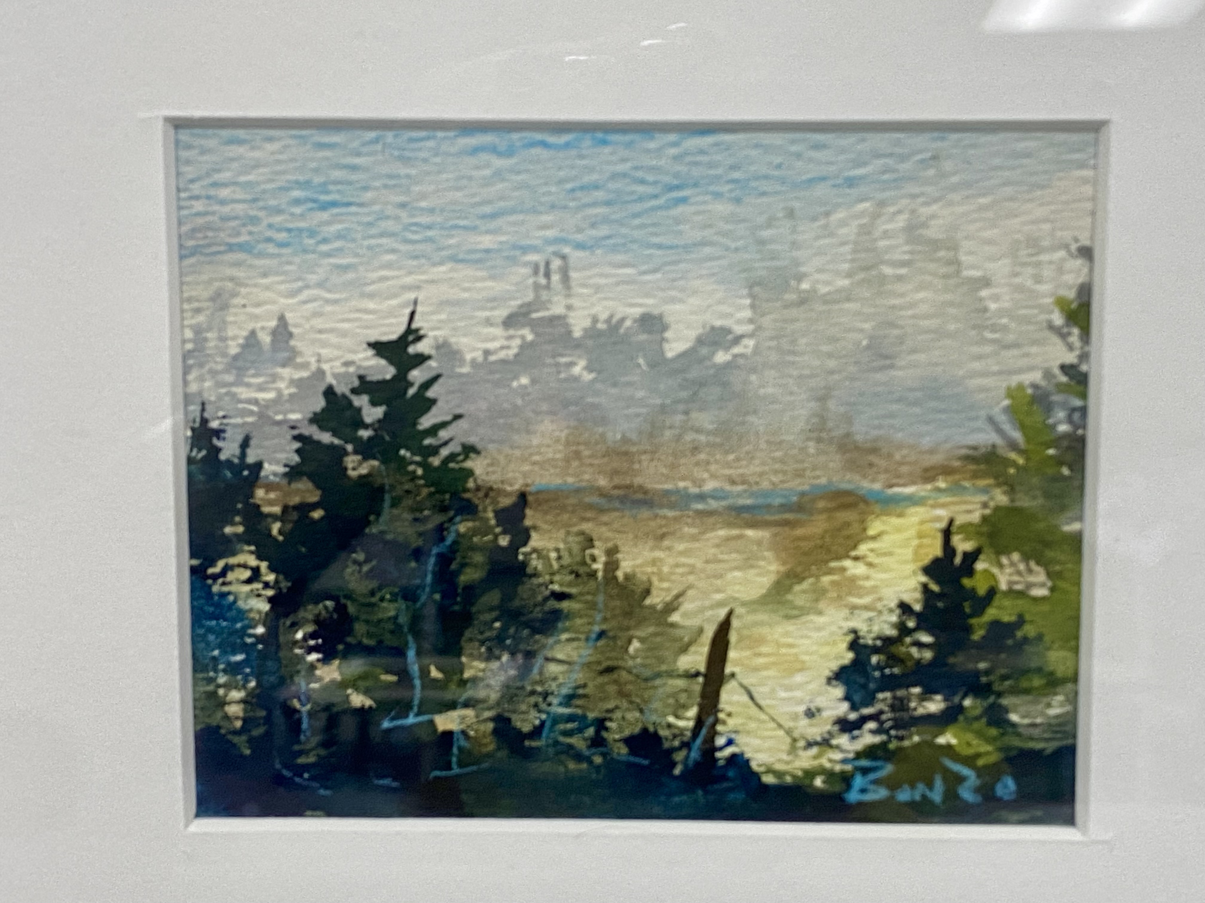 Bonzo Miniature Landscape Watercolor Painting