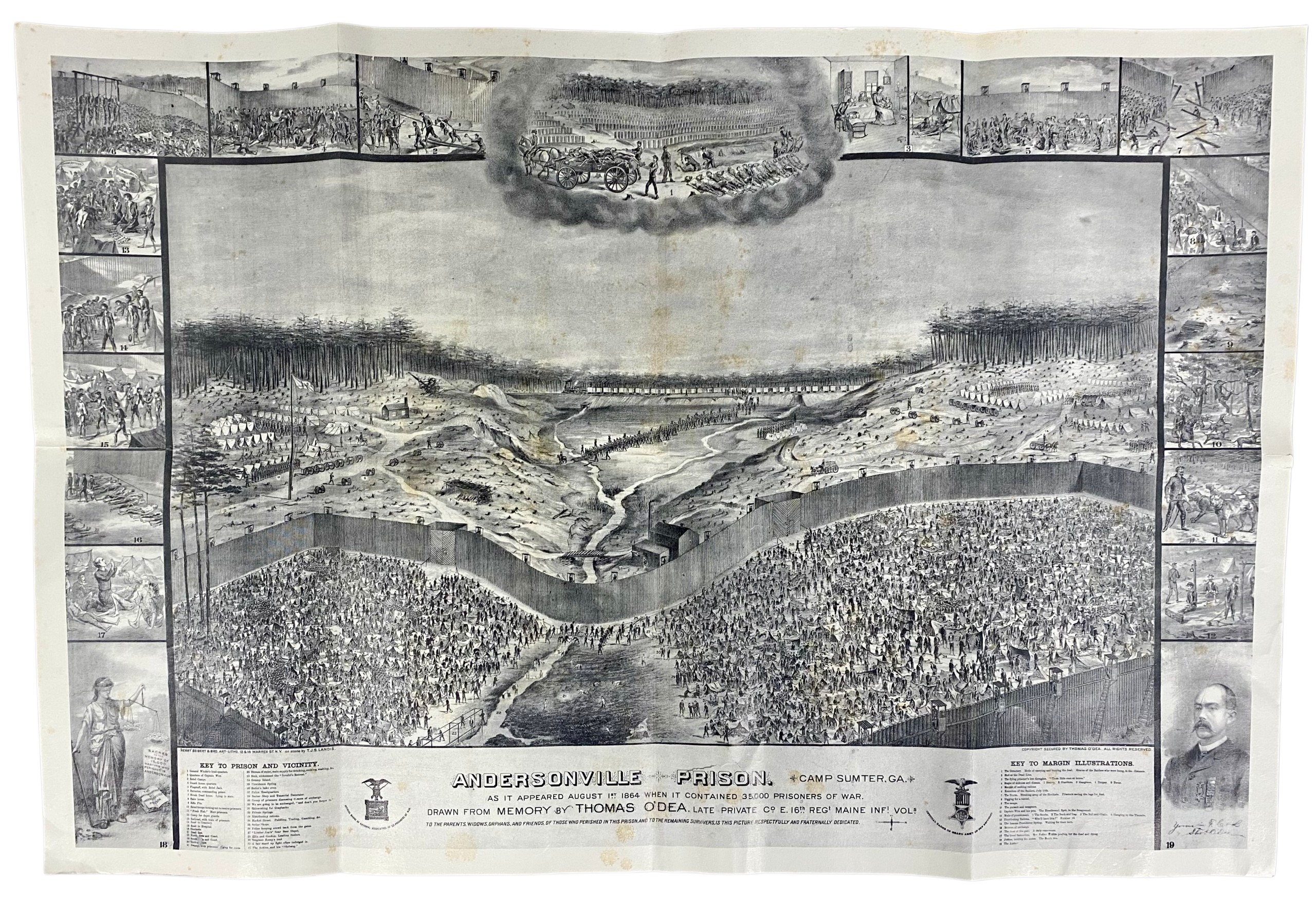 Thomas O'Dea Andersonville Prison Lithograph Repro