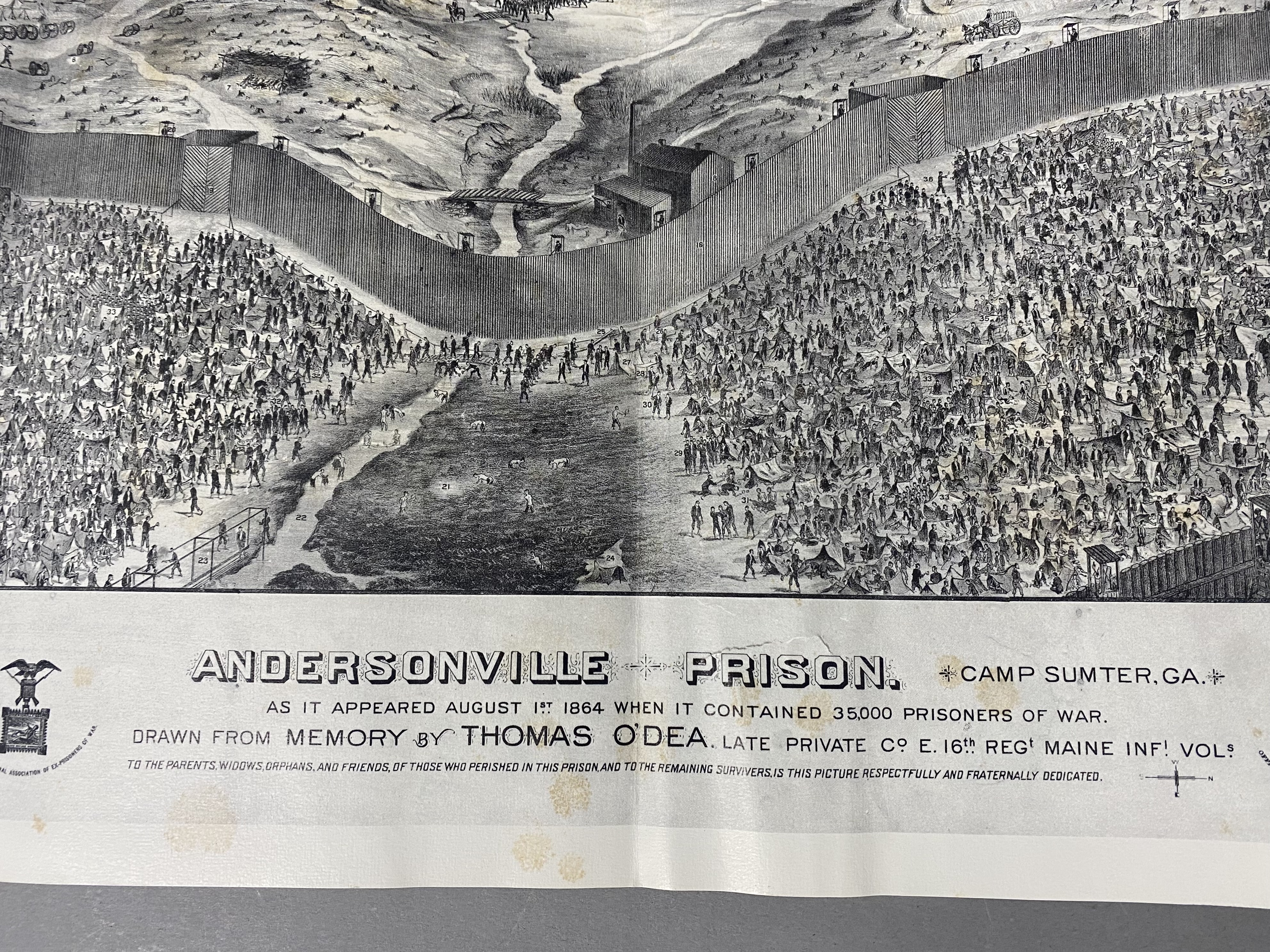 Thomas O'Dea Andersonville Prison Lithograph Repro