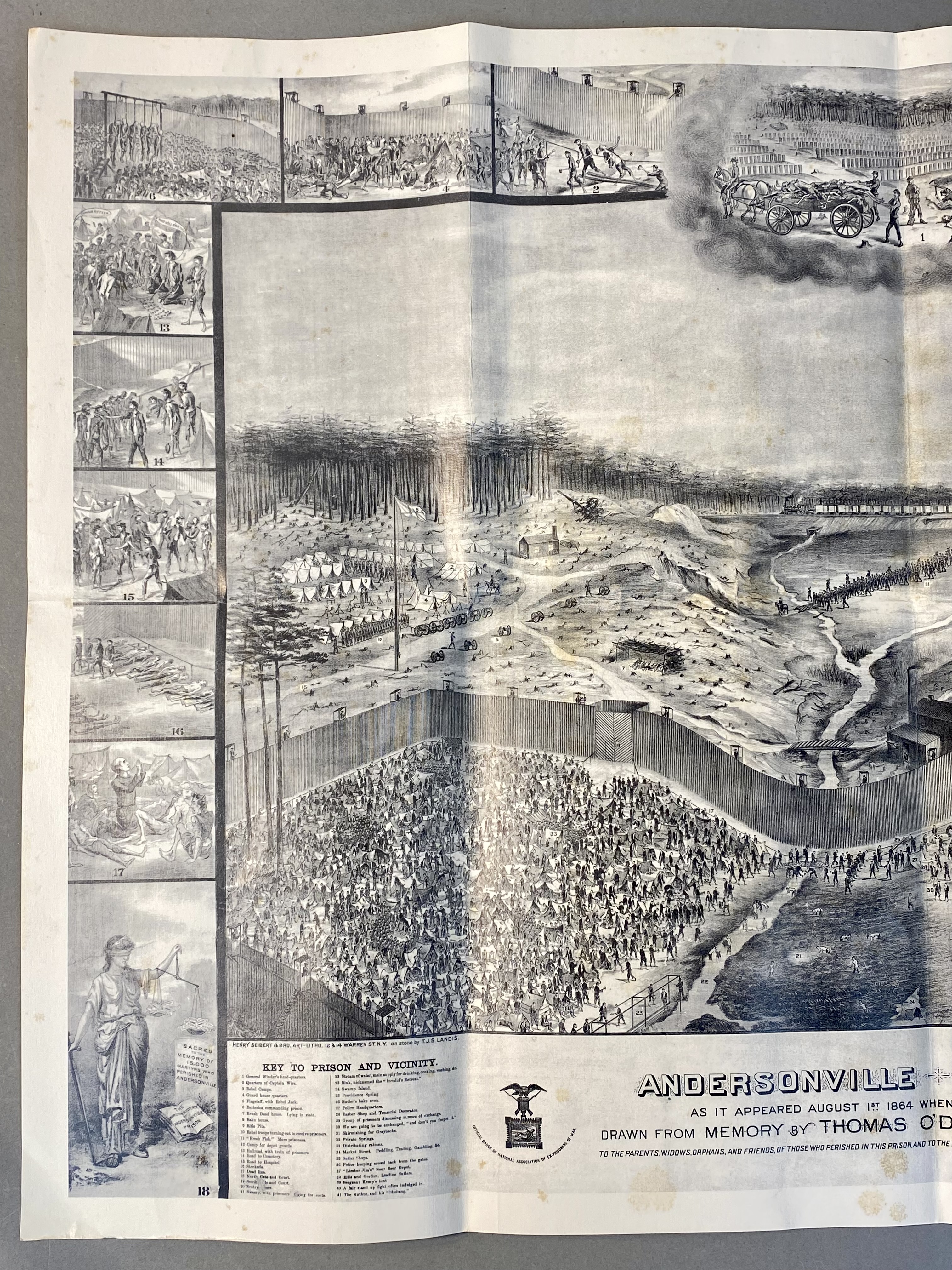 Thomas O'Dea Andersonville Prison Lithograph Repro