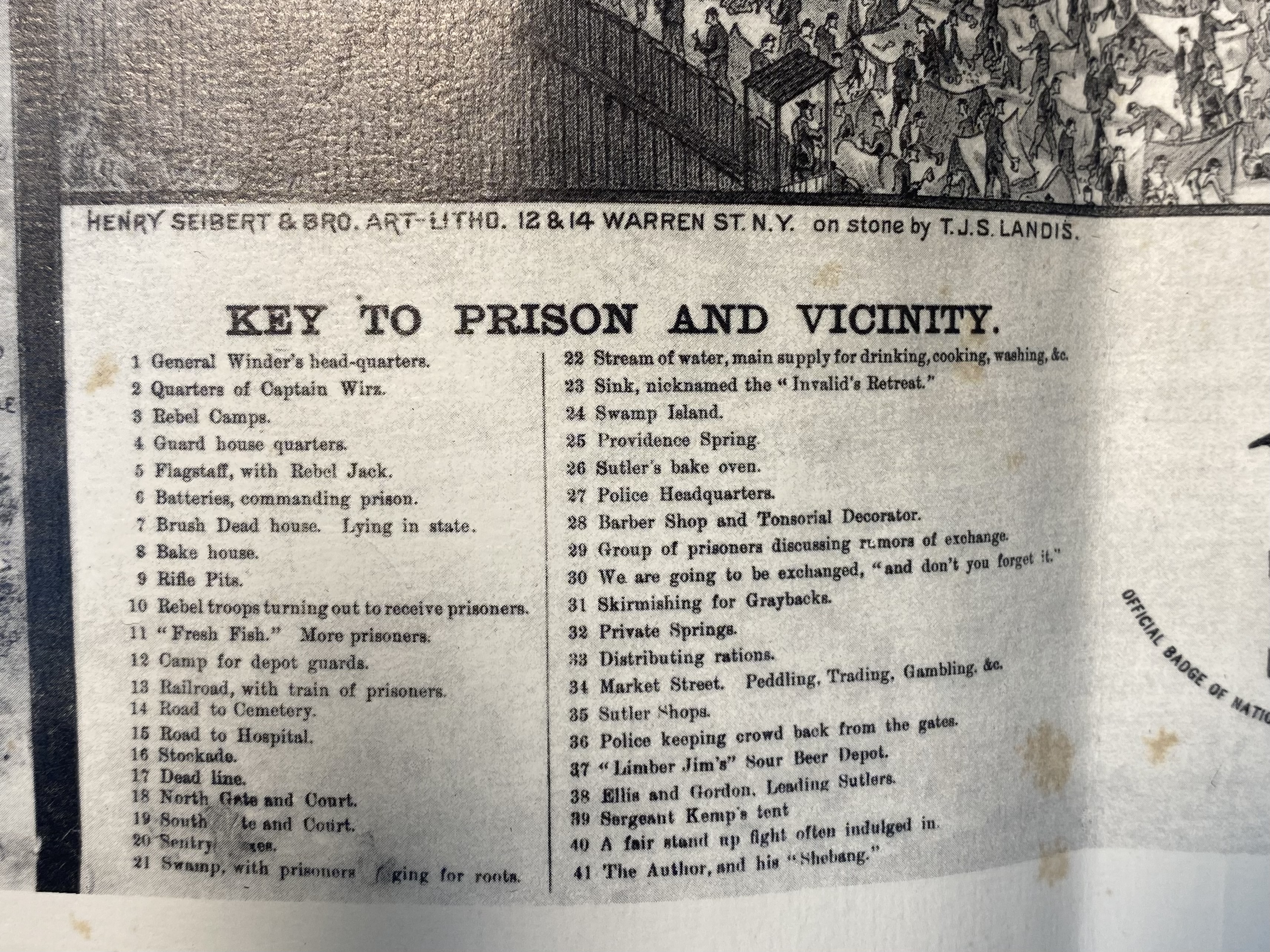 Thomas O'Dea Andersonville Prison Lithograph Repro