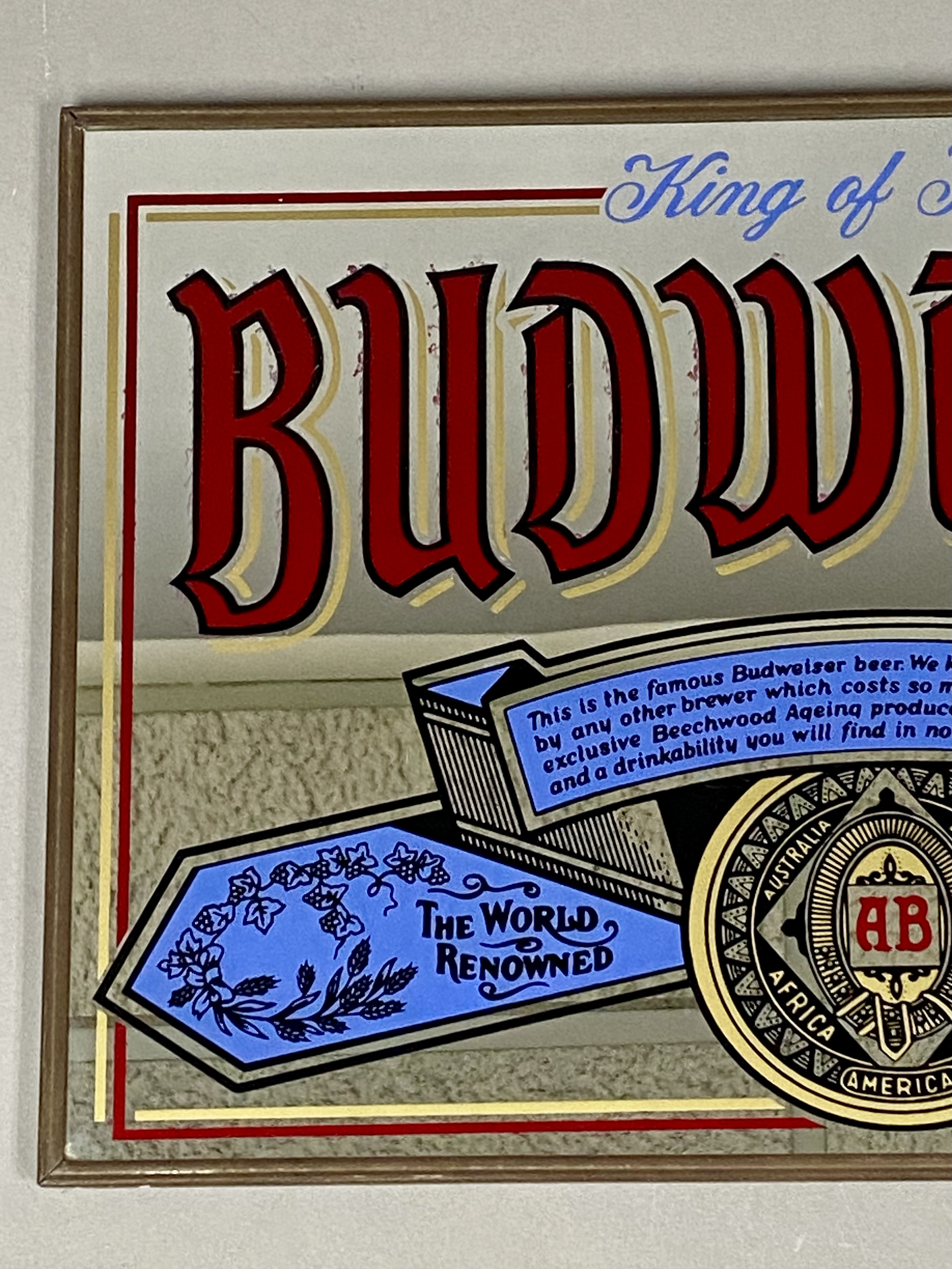 Stamford Art Budweiser Bar Mirror