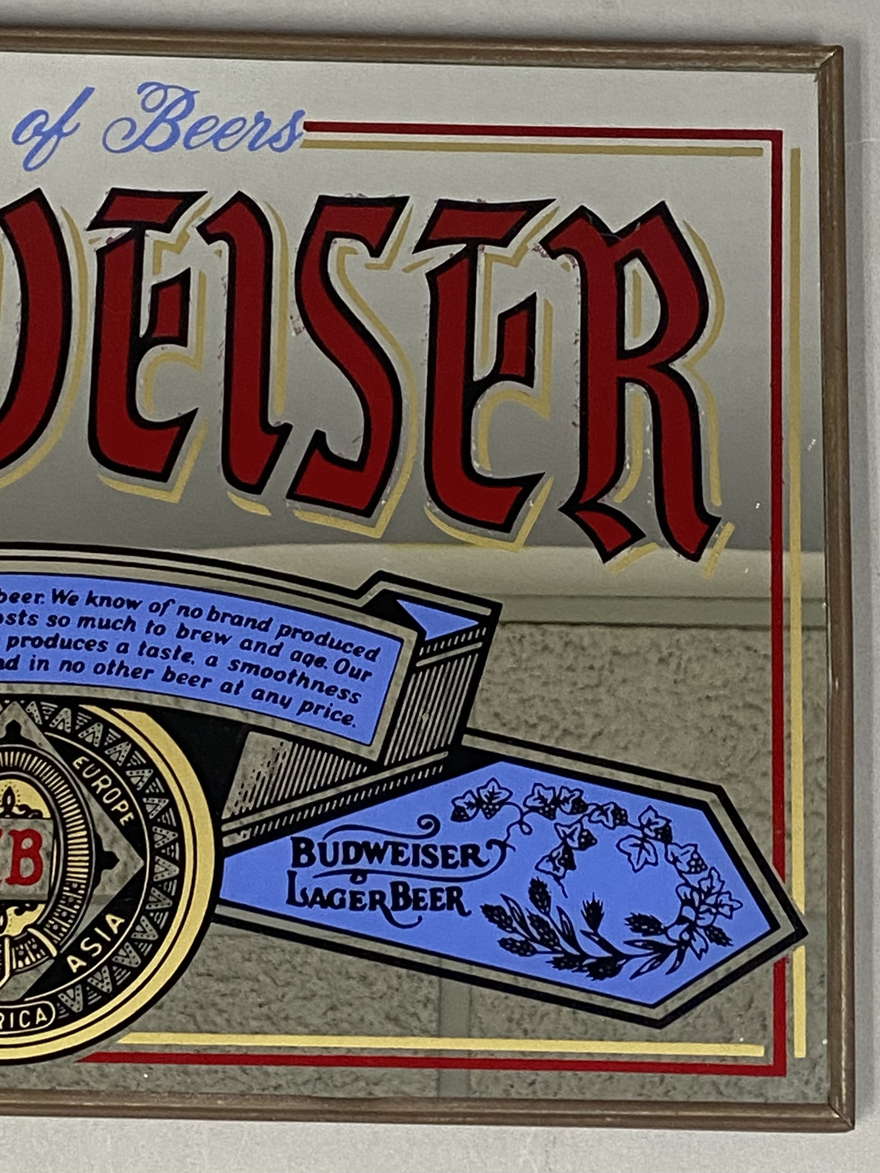 Stamford Art Budweiser Bar Mirror