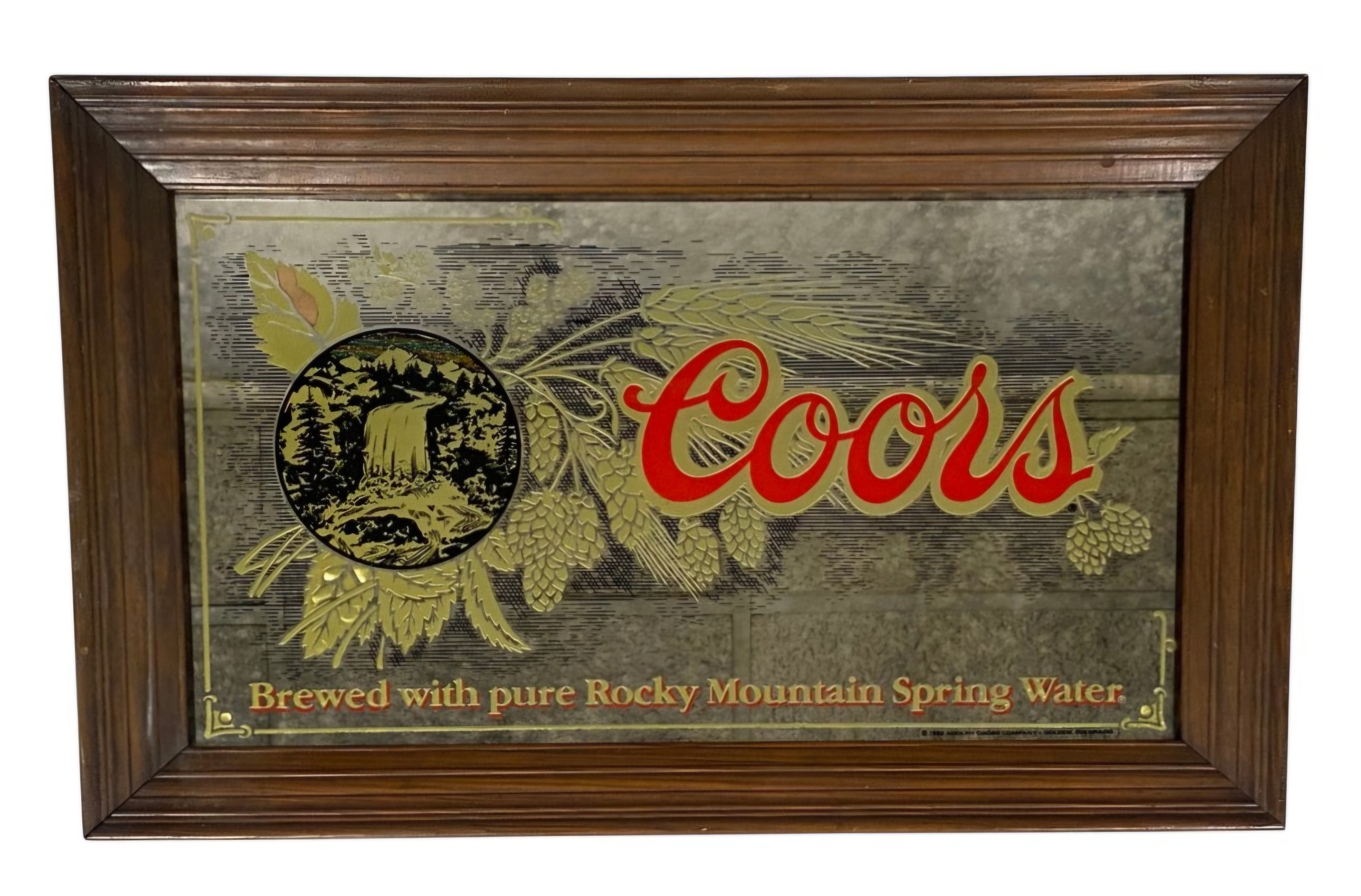 Vintage 1980 Coors Advertising Mirror
