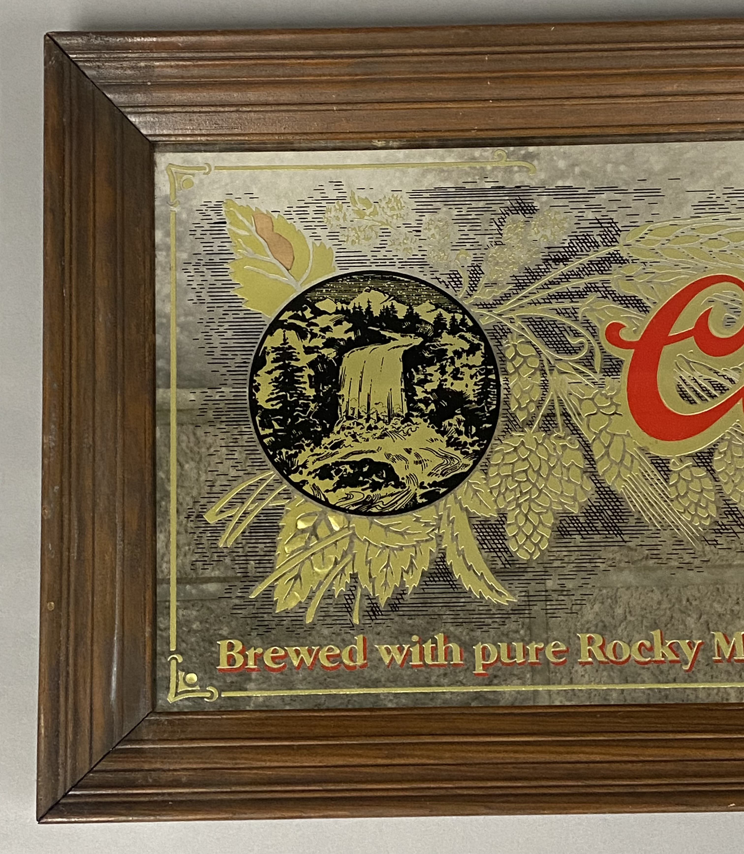 Vintage 1980 Coors Advertising Mirror