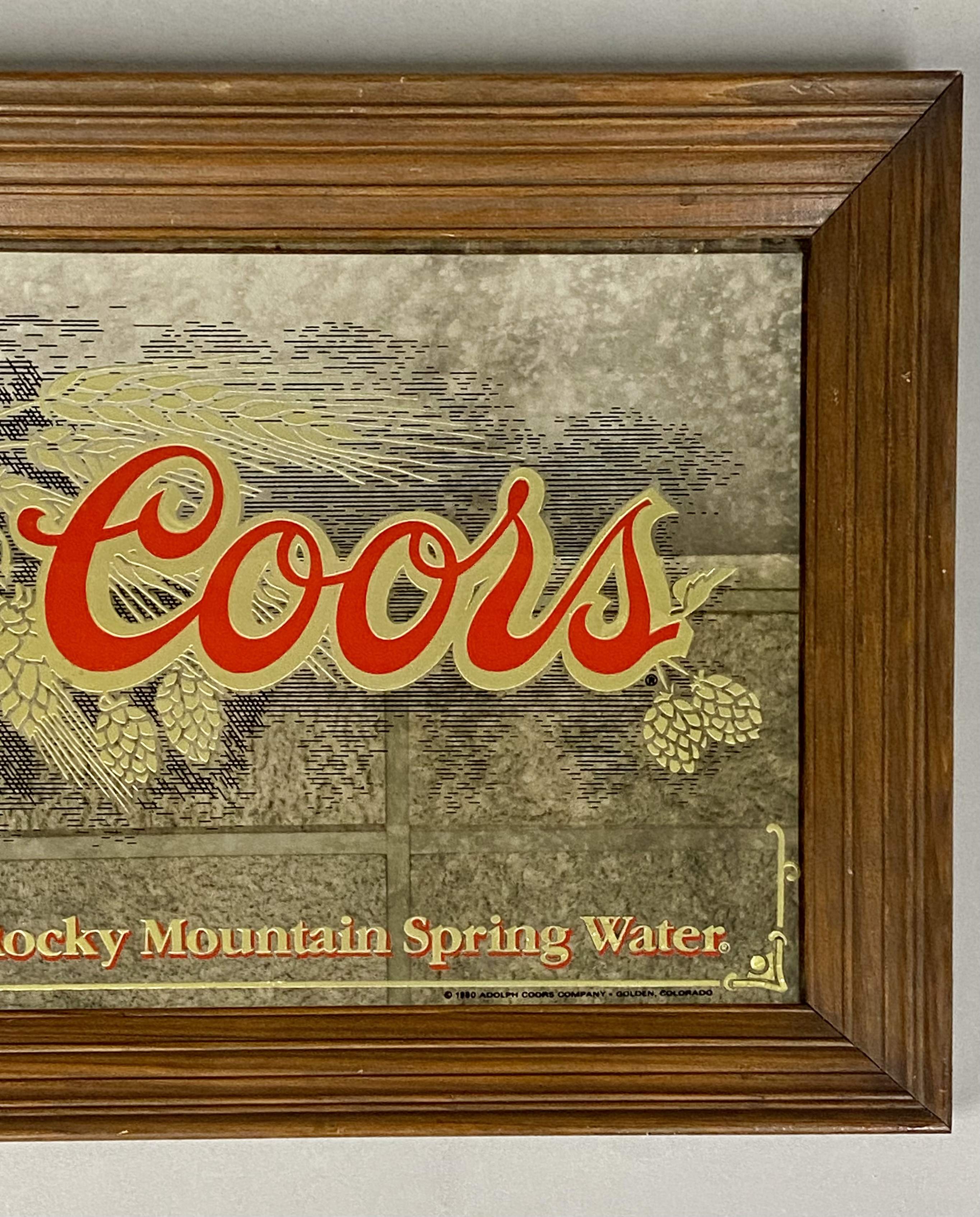 Vintage 1980 Coors Advertising Mirror