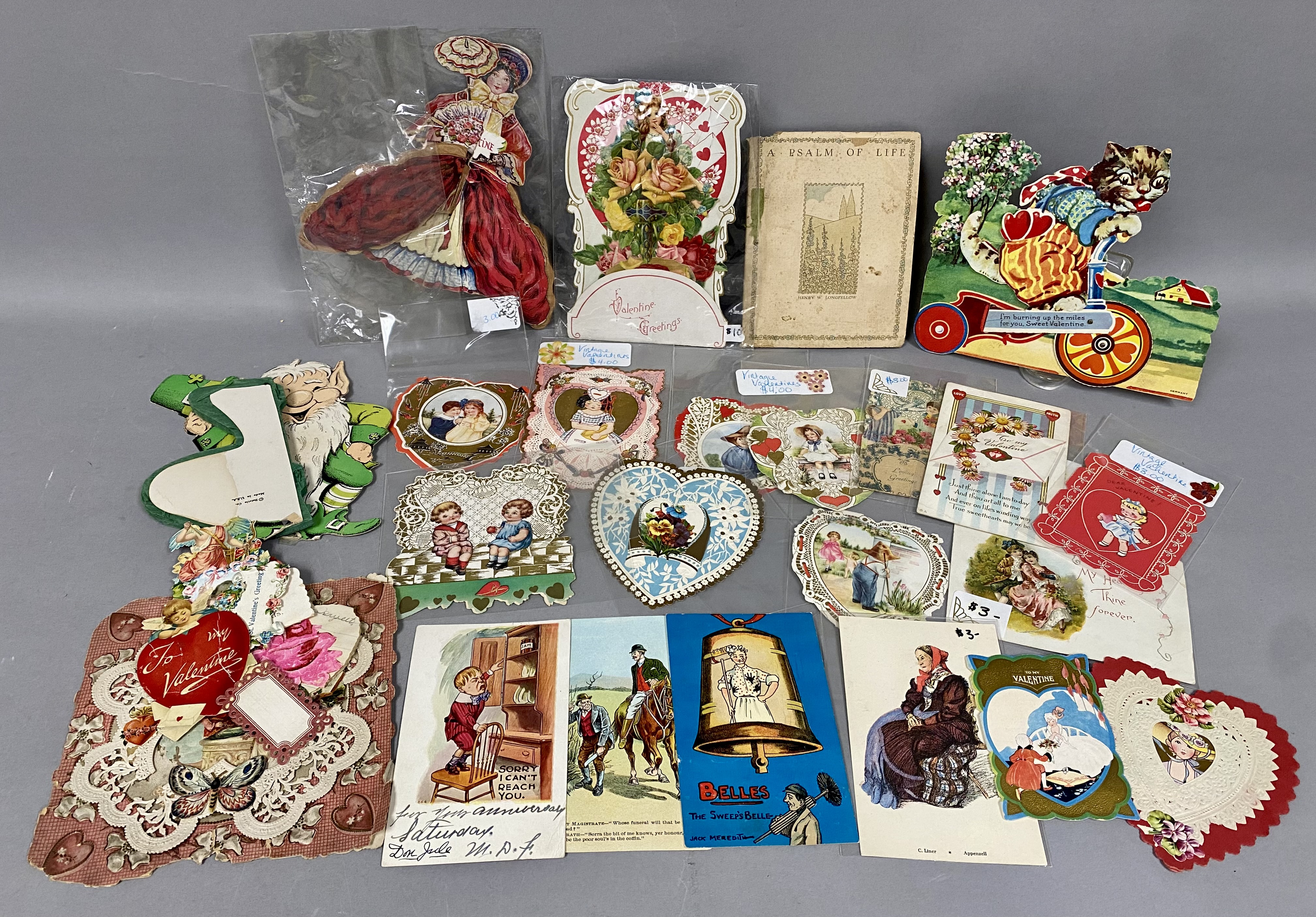 Collection of Vintage Valentines and Ephemera