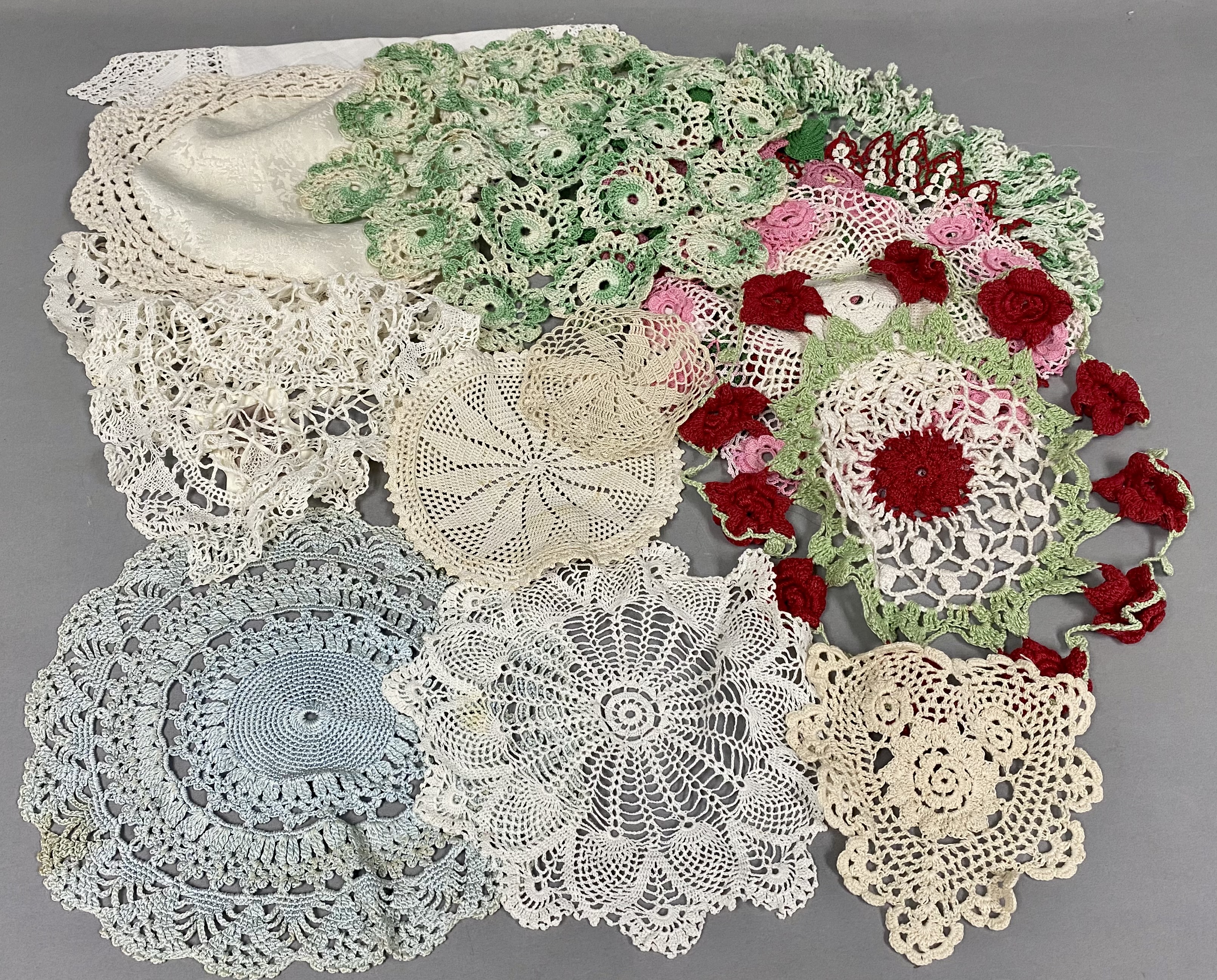 A Collection of Vintage Crocheted Doilies