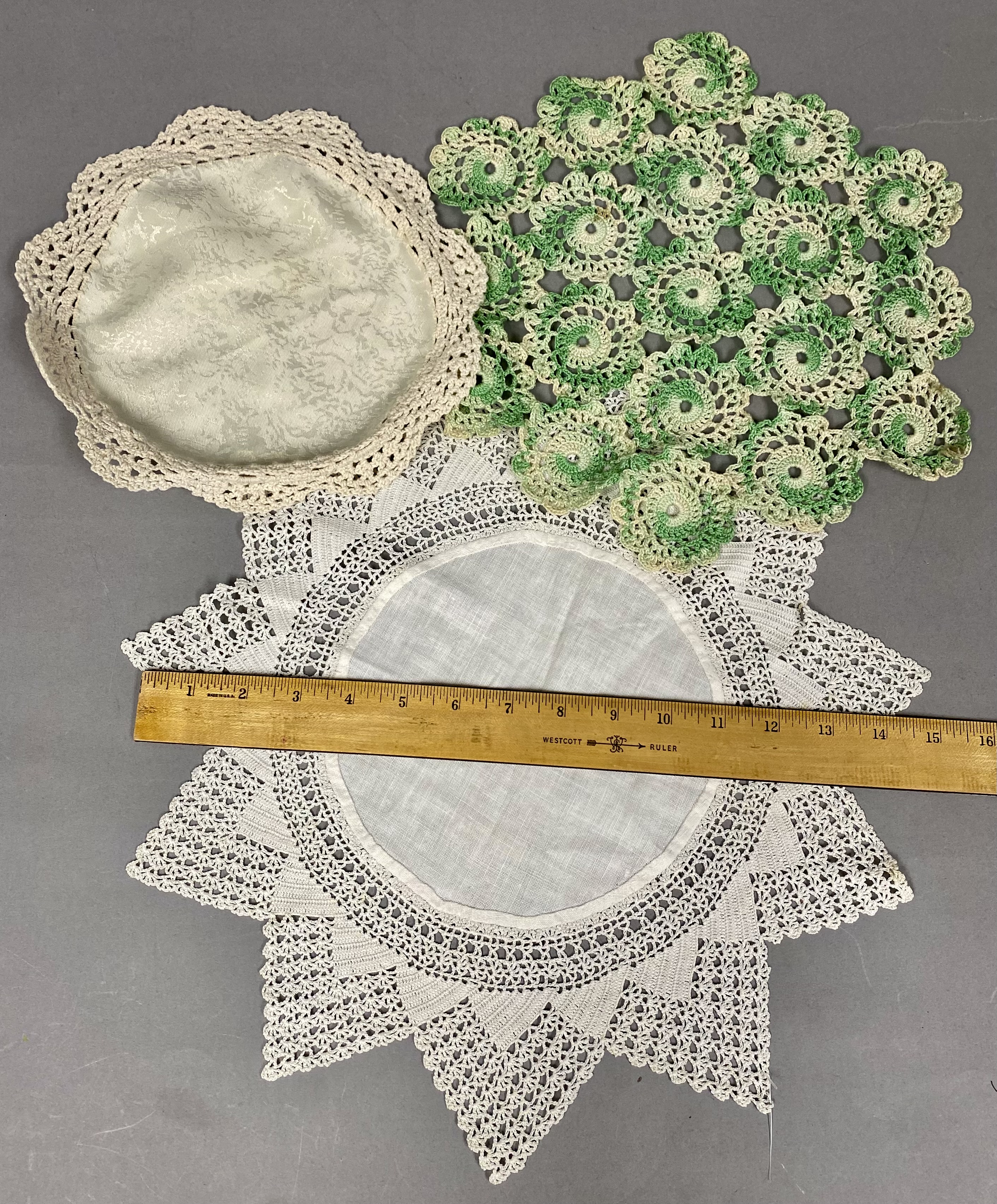 A Collection of Vintage Crocheted Doilies