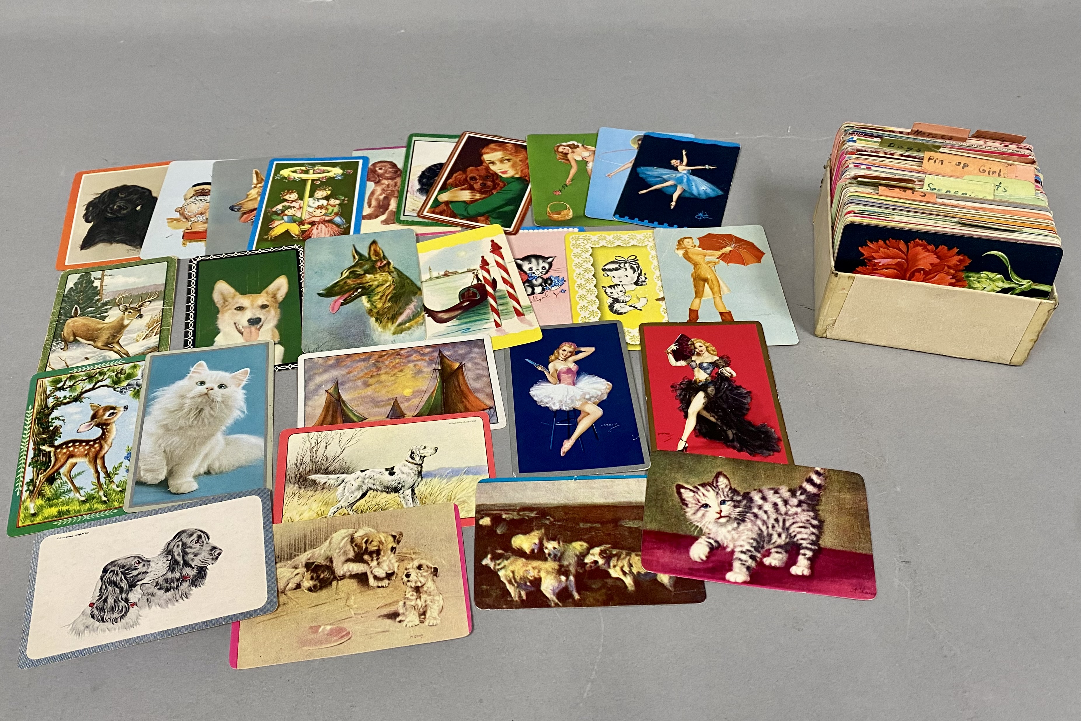Collection of Mid-Century Swap Cards