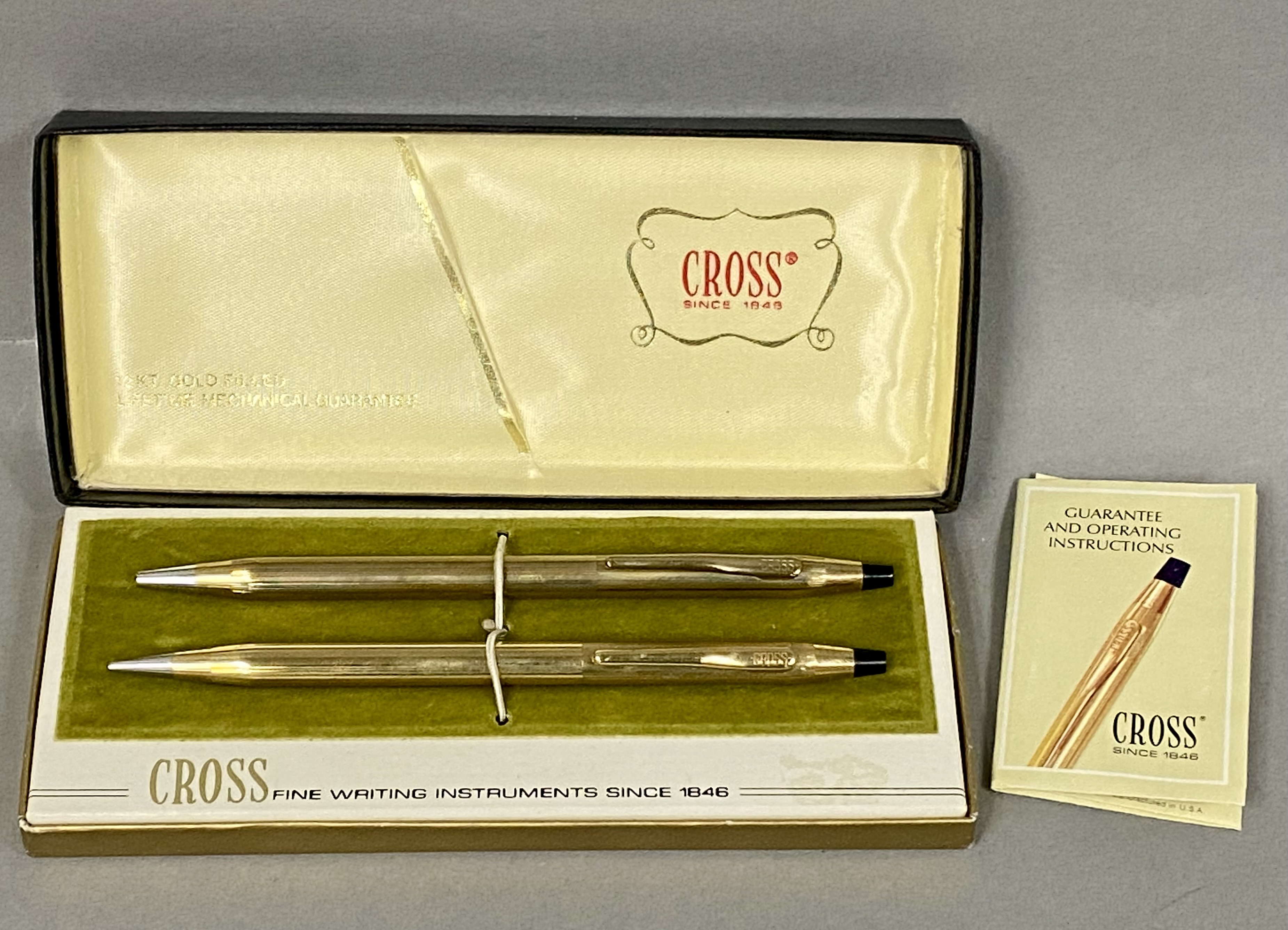 Cross 12kt Gold Filled Pen Set
